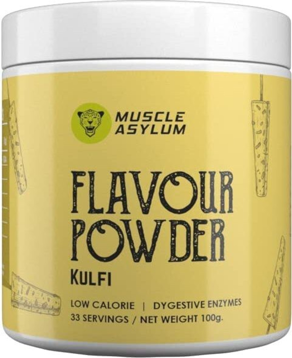 Image of Muscle Asylum Raw Whey Unflavoured, 1 kg and Flavour Powder-33 Servings (Kulfi) Whey Protein