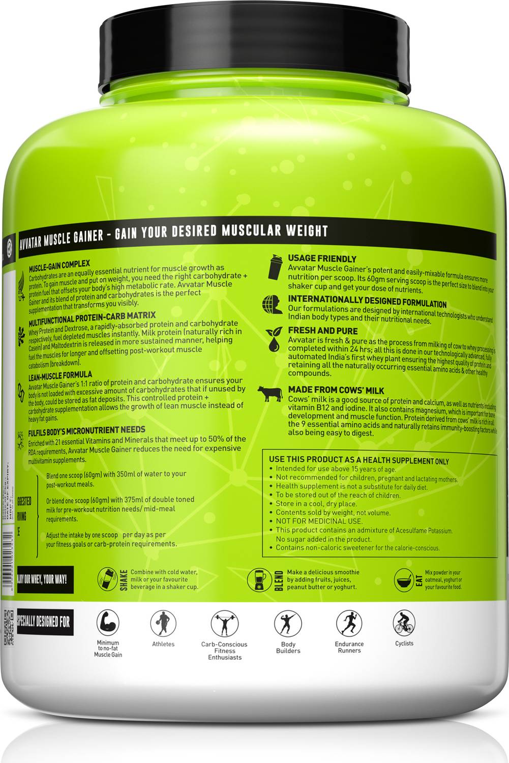 Avvatar Muscle Gainer Whey Protein 2 kg - Image 2