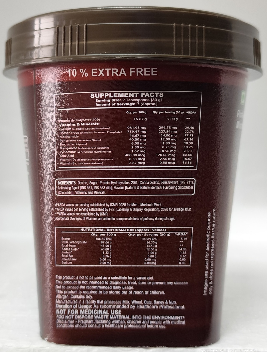 Image of Progenix INTAS PROTITAS PROTEEN PLUS PROTEIN POWDER WITH VITAMIN ENERGY,MUSCLE,STAMINA Protein Blends