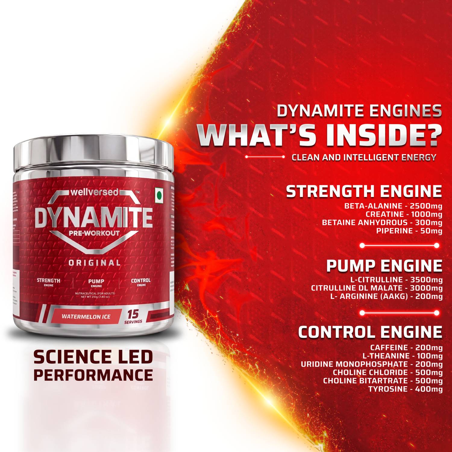 Wellversed Dynamite Pre-Workout for Men 15 servings - Image 2