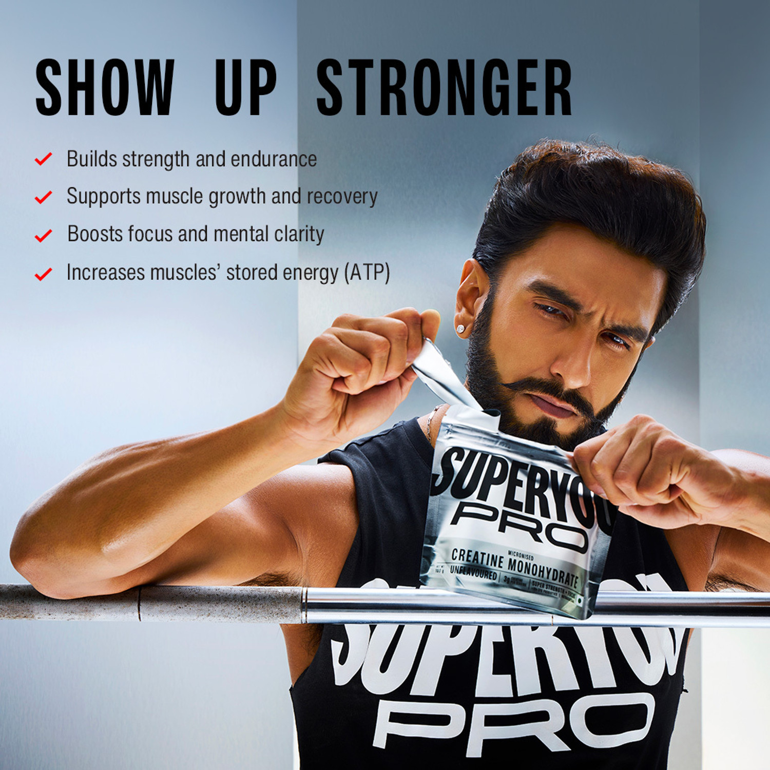 Image of SUPERYOU Pro Creatine Monohydrate|33 Servings| Boosts Muscle Strength & Brain Focus Creatine