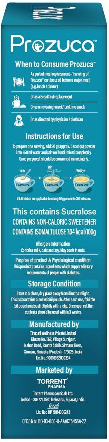Image of Prozuca Nutrition Supplement to support Diabetes Management - By Torrent Pharma Protein Shake