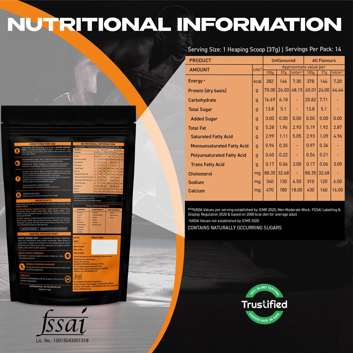 Nakpro PERFORM Whey Protein 500g - Image 3