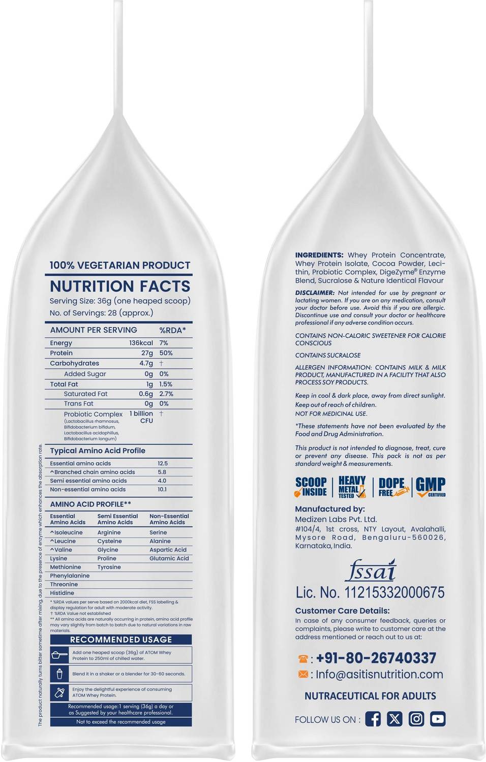 AS-IT-IS Nutrition ATOM Whey Protein 1 kg - Image 2