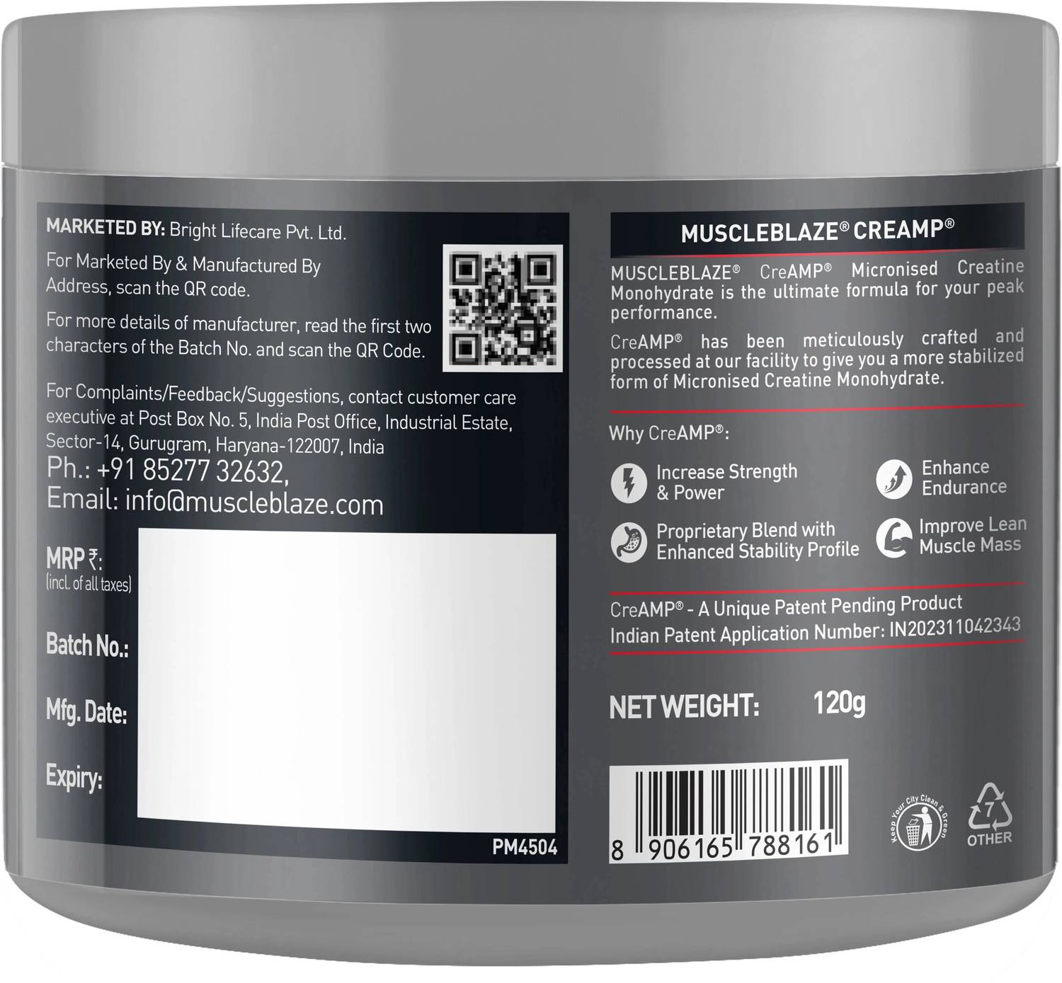 MUSCLEBLAZE Micronised Monohydrate Creatine 120 g - Image 5