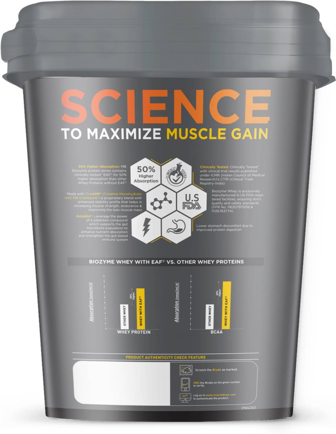 MUSCLEBLAZE Biozyme Whey PR with Creatine Monohydrate & AstraGin - Image 5