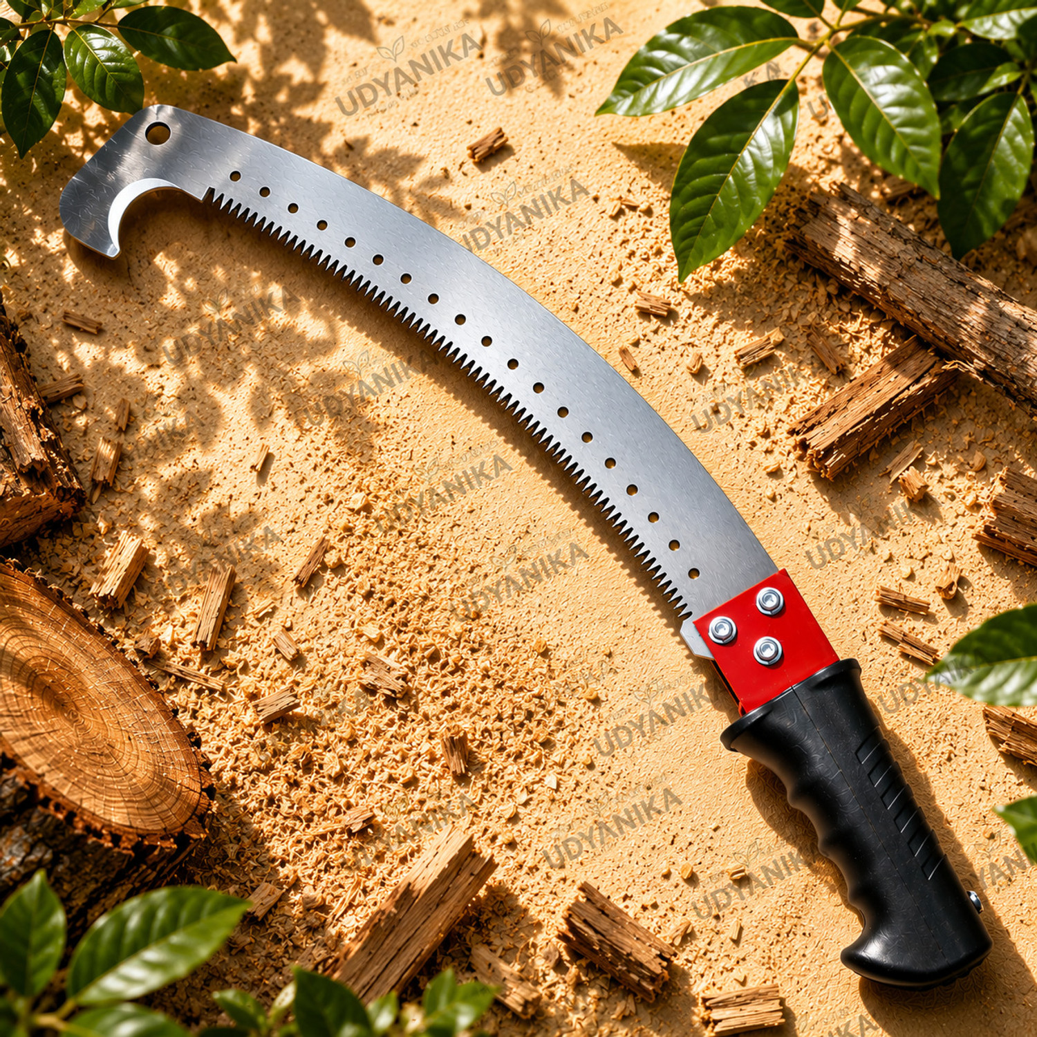 Image of Udyanika Wood Cutter Pruning Saw | Tree Cutter Tool With Extendable Pole Fixing Slot | Hand Saw With Dual side Teeth and Stable Firm Grip Bypass Pruner