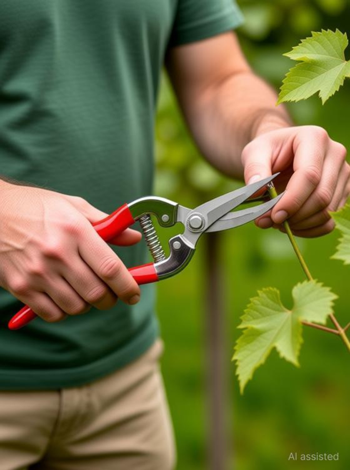 Image of Zwhites UGI-104 Scissors 3mm Cutting Premium Pruning Grape Clipper Stainless Long Straight Curved Hand Pruning Shear 8'' Pruners Bypass Pruner
