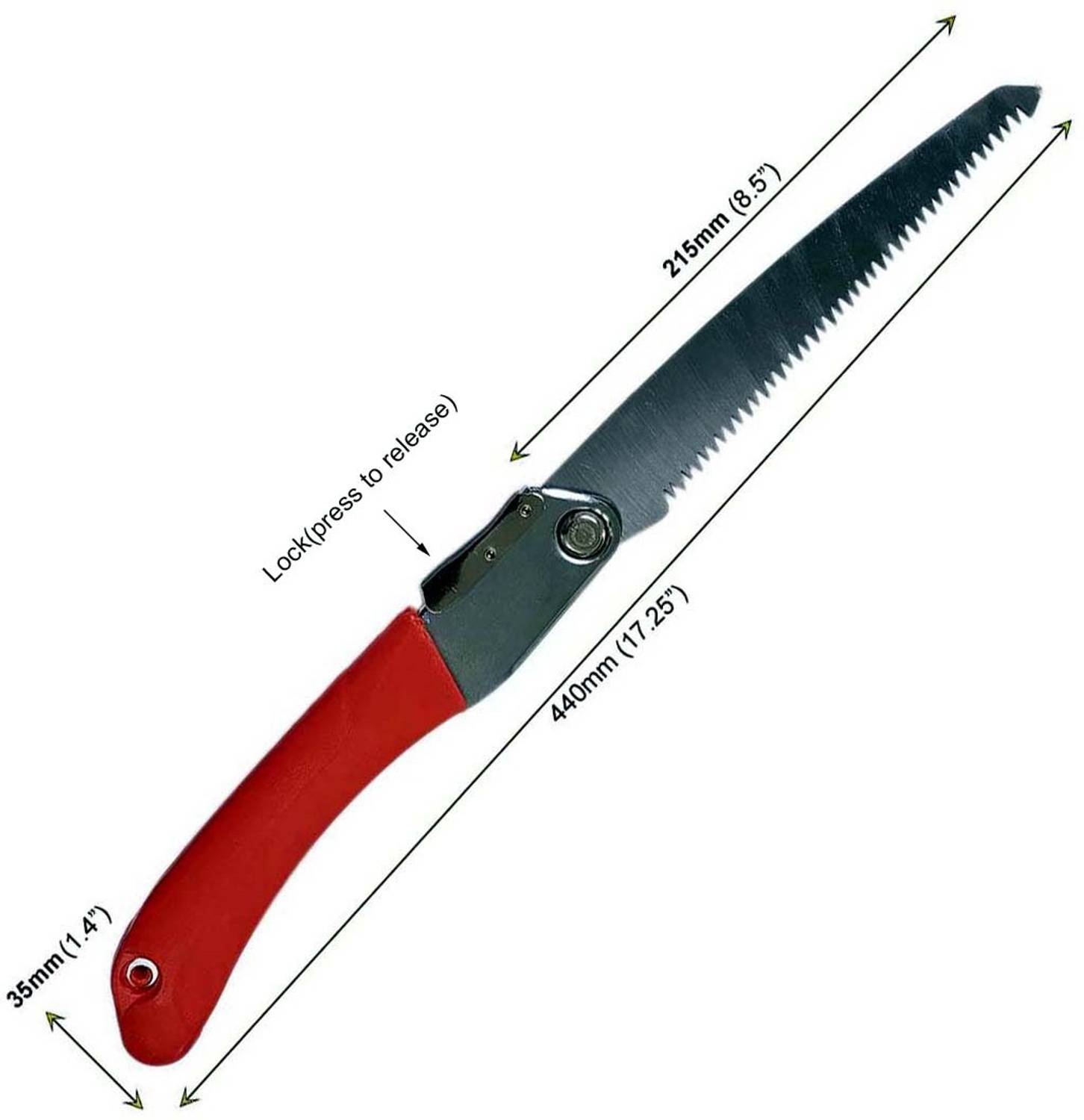 2fortheroad 111078 Folding Pruner Tree Branch Wood Hand Saw Cutter 17" Long (9" Blade) 111078 Folding Pruner Tree Branch Wood Hand Saw Cutter 17" Long (9" Blade) Ratchet Pruner