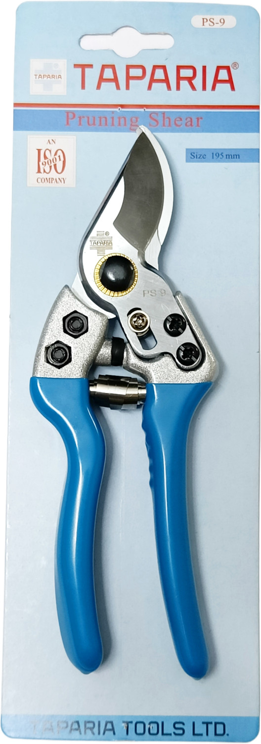Image of taparia Pruning Shear 9-inch Gardening Tool Scissor Garden sharp cutter with Grip Handle Garden Scissor Plant Branch Cutter Anvil Pruner