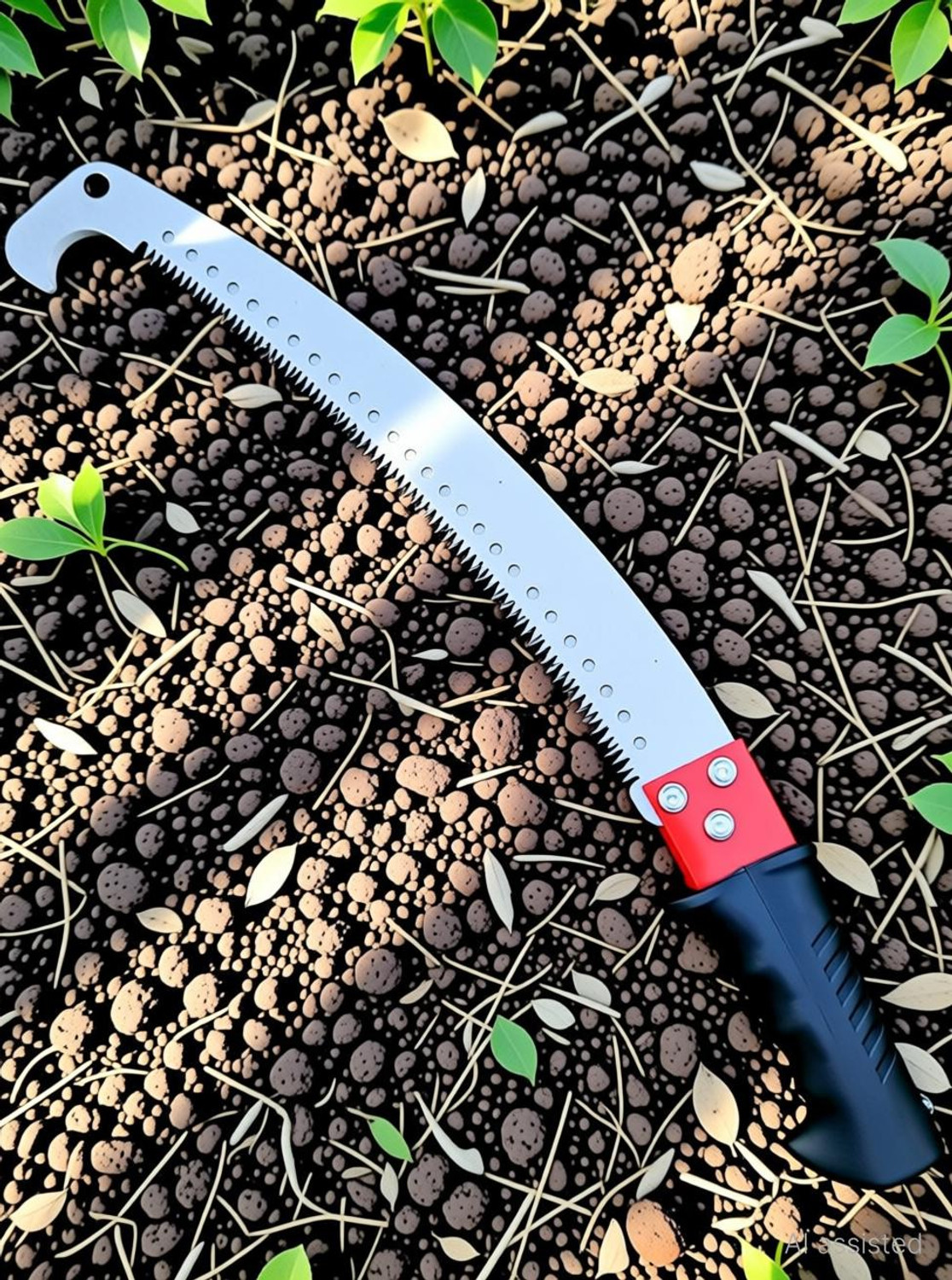 Image of Udyanika Wood Cutter Pruning Saw | Tree Cutter Tool With Extendable Pole Fixing Slot | Hand Saw With Dual side Teeth and Stable Firm Grip Bypass Pruner