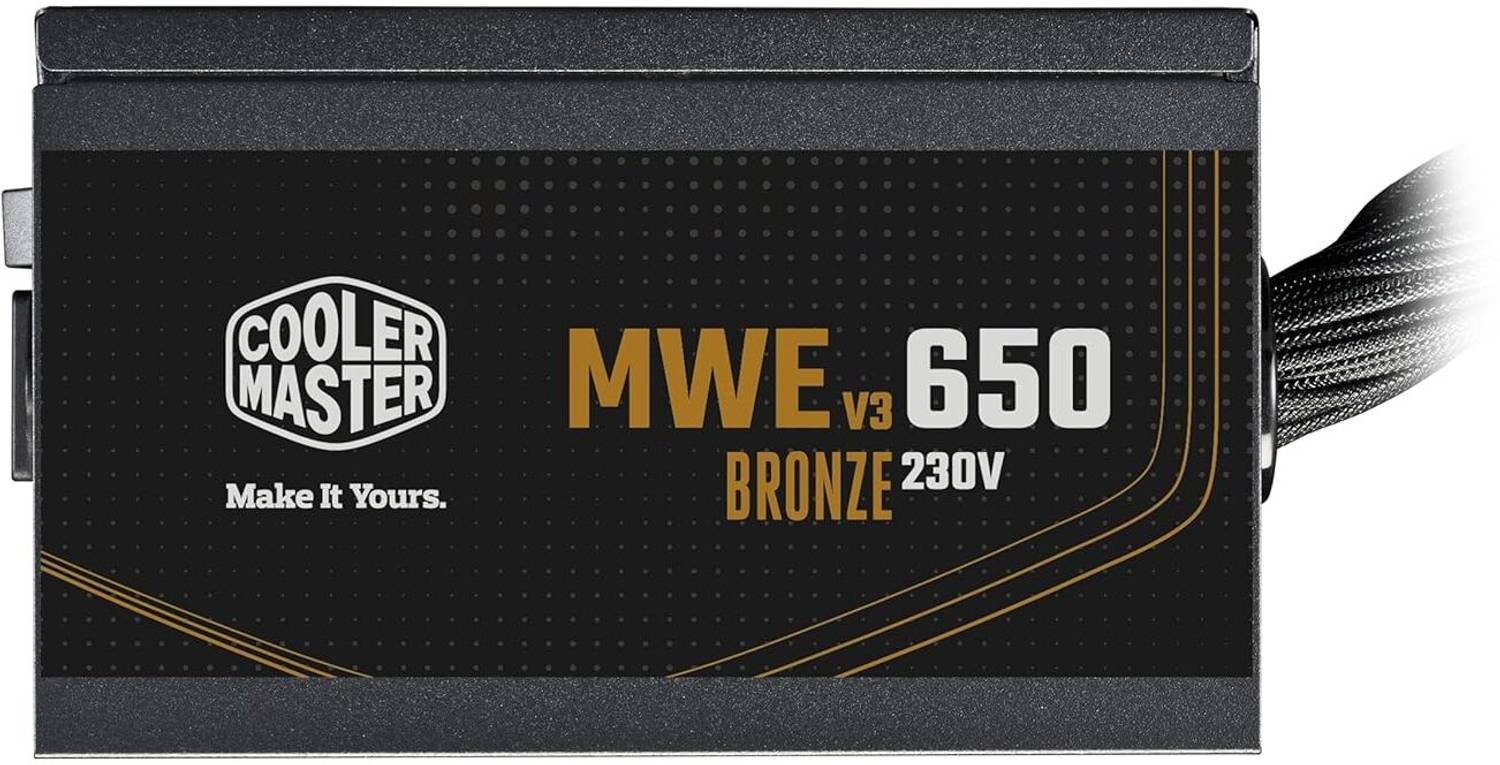 COOLER MASTER MWE 650 V3 Bronze ATX 3.1 650 Watts Computer PSU with 6 SATA Cables