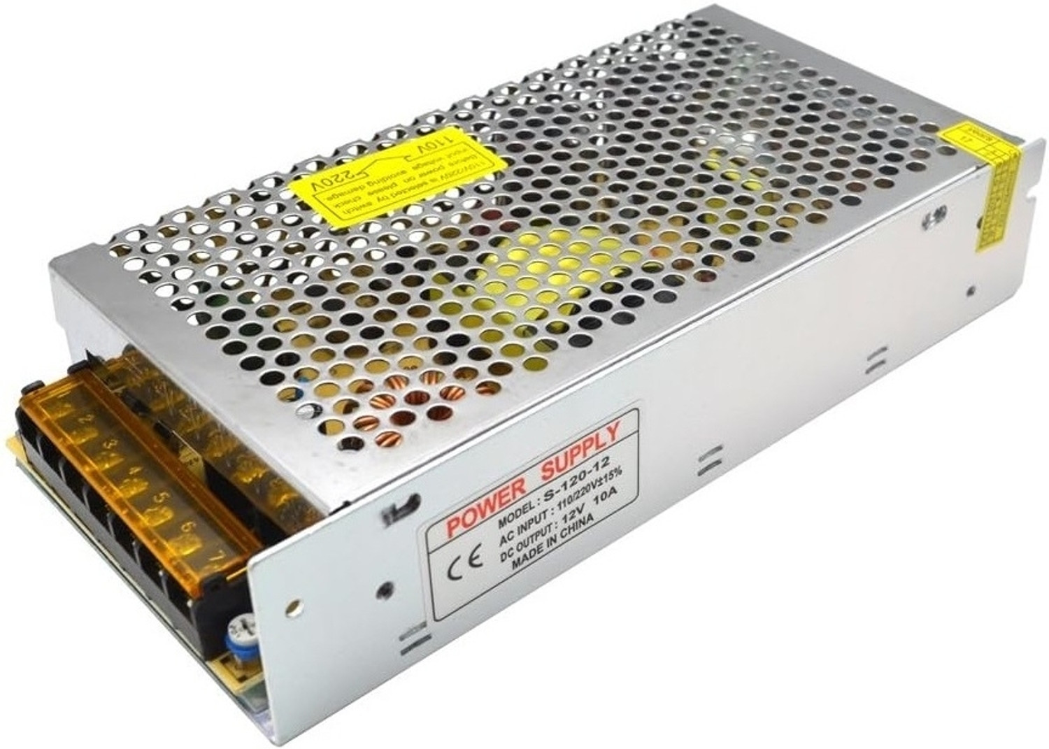 Image of GoodsBazaar 24 Volt 10 Amp Metal Body Power Supply AC to DC Adapter Transformer 24v 10a 240w 240 Watts Computer PSU with 9 SATA Cables