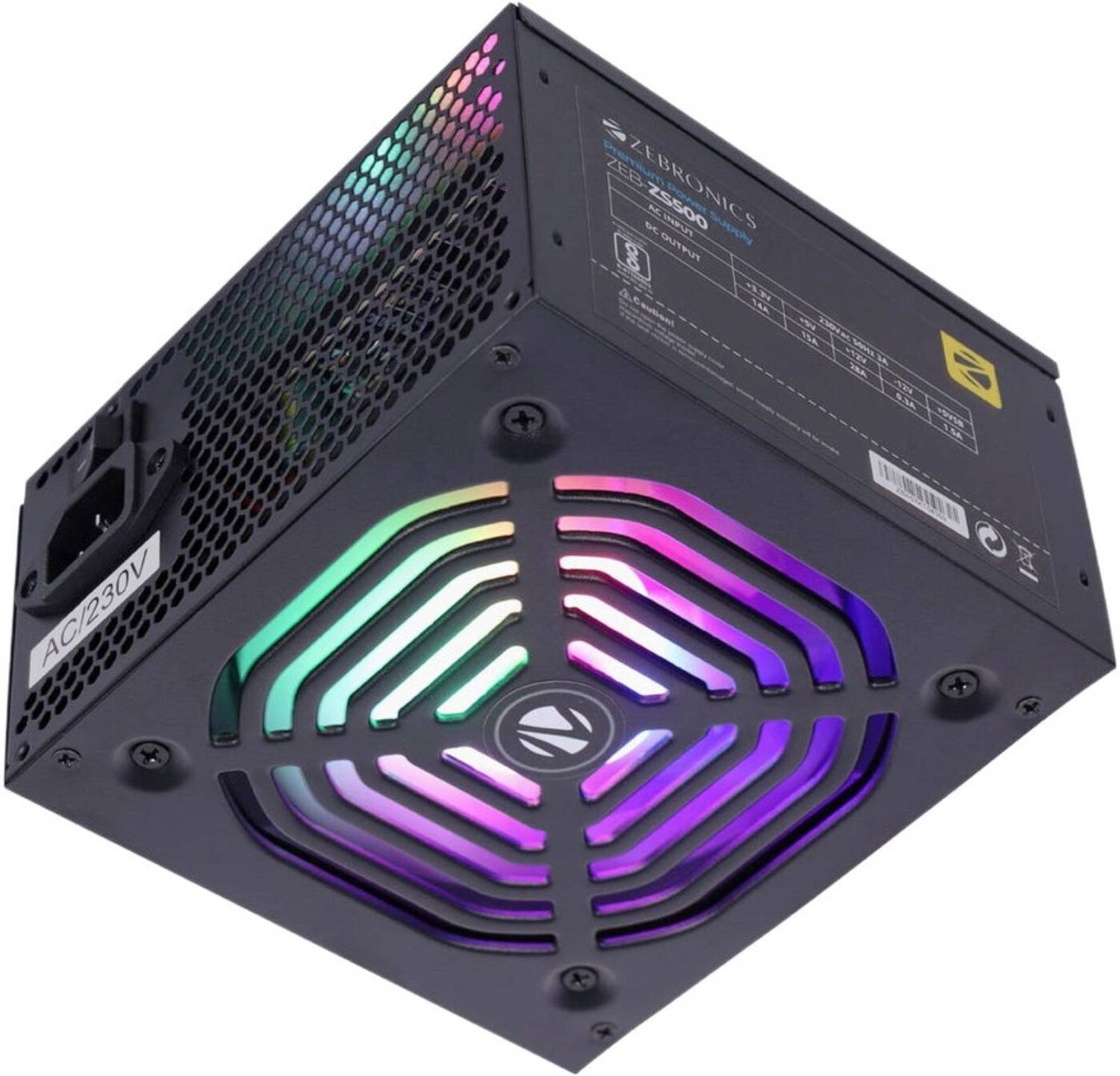 ZEBRONICS Premium Power Supply ZEB-ZS500 500 Watts Computer PSU