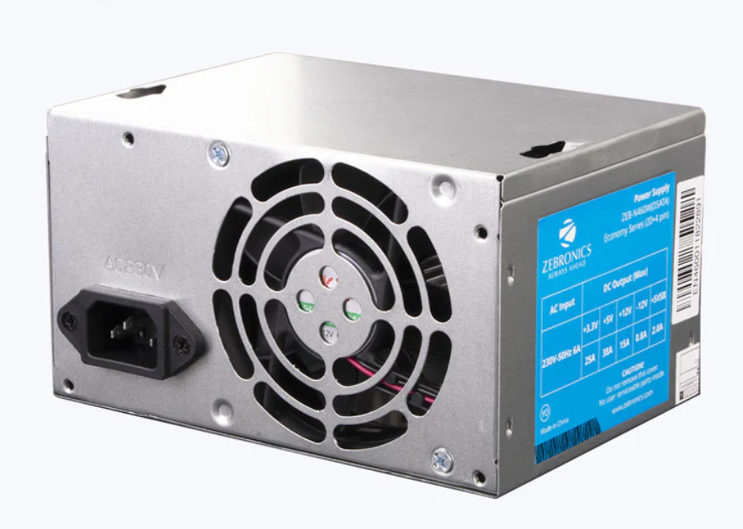 Image of ZEBRONICS Zeb N450W (DSATA) 450 Watts Computer PSU with 2 SATA Cables