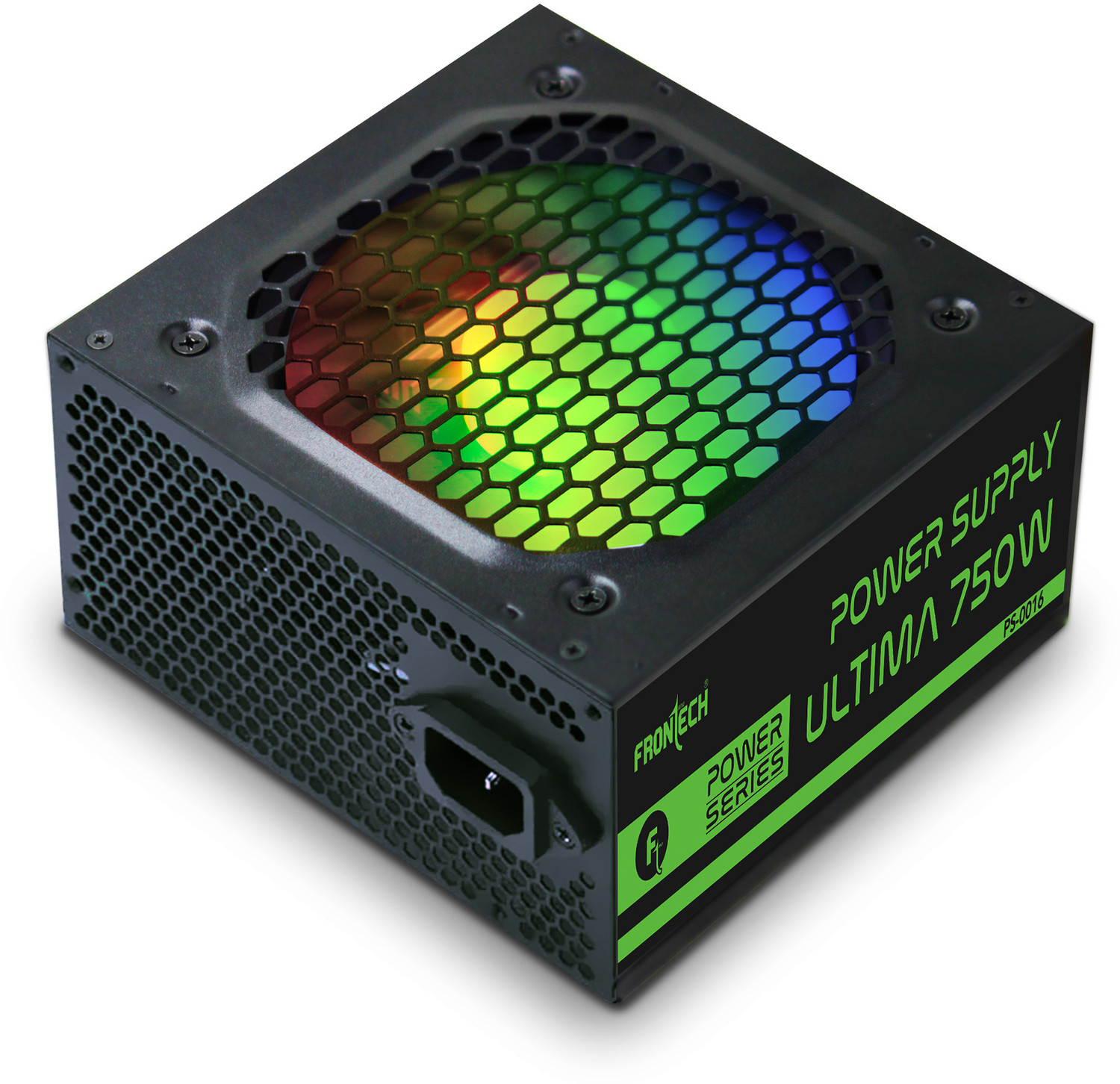 Image of Frontech Ultima Power Supply | ATX 12V | 120mm RGB Fan | 20+4 ATX, 4+4 CPU, 6+2 PCI-E , 750 Watts Gaming PSU with 4 SATA Cables