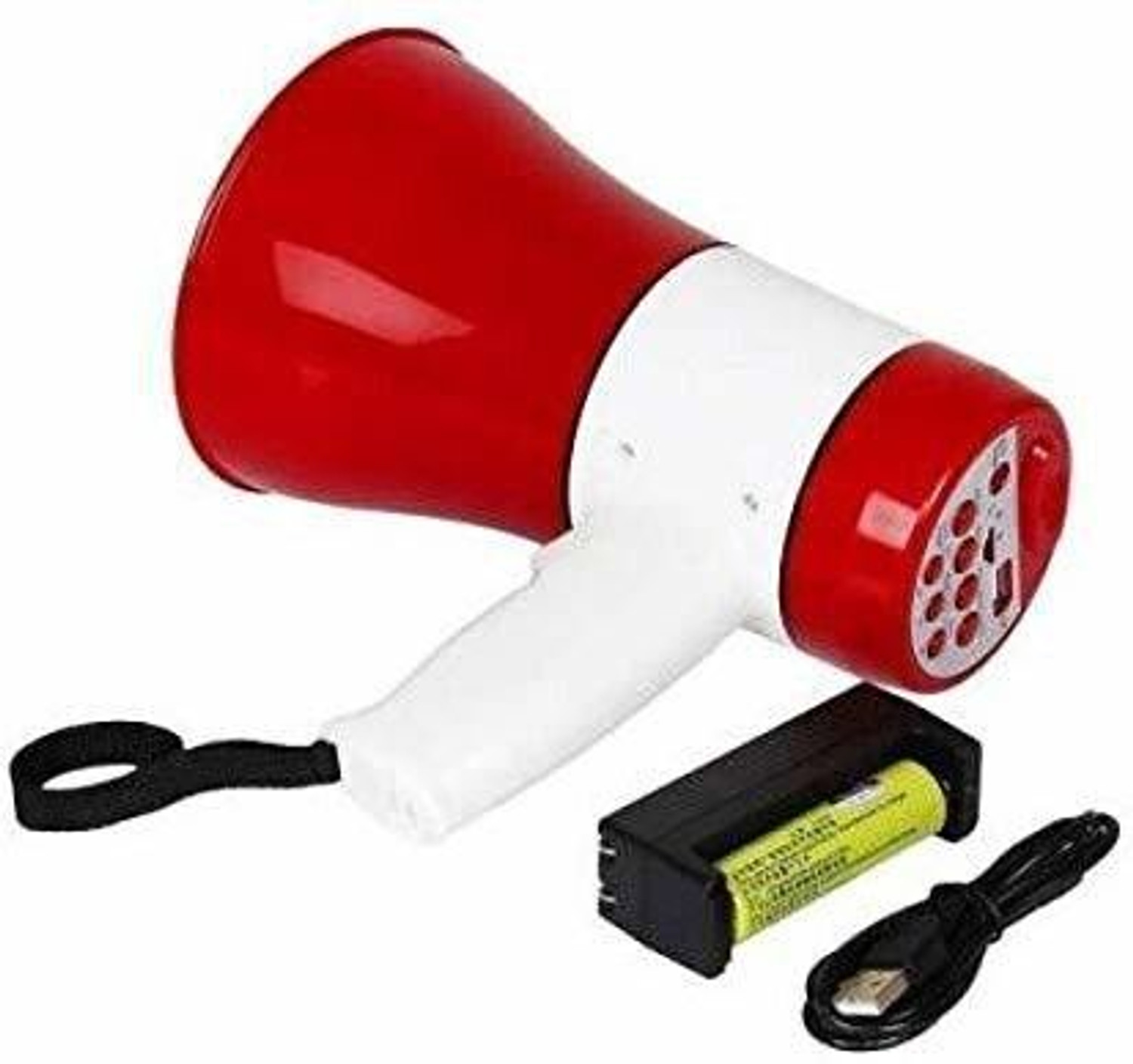 Image of SHOPEE 30 Watts Bluetooth Handheld Megaphone with Recorder USB and Memory Card Input for Announcing; Talk; Record; Play; Siren; Music with Battery and Charger Outdoor, Indoor PA System