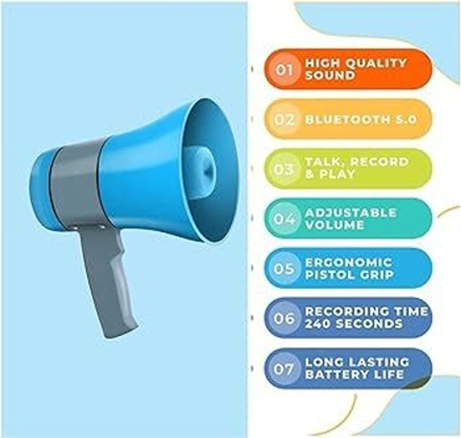 Image of AIMERS 100W Megaphone LoudSpeaker Recording USB & SDCard Support Indoor, Outdoor PA System