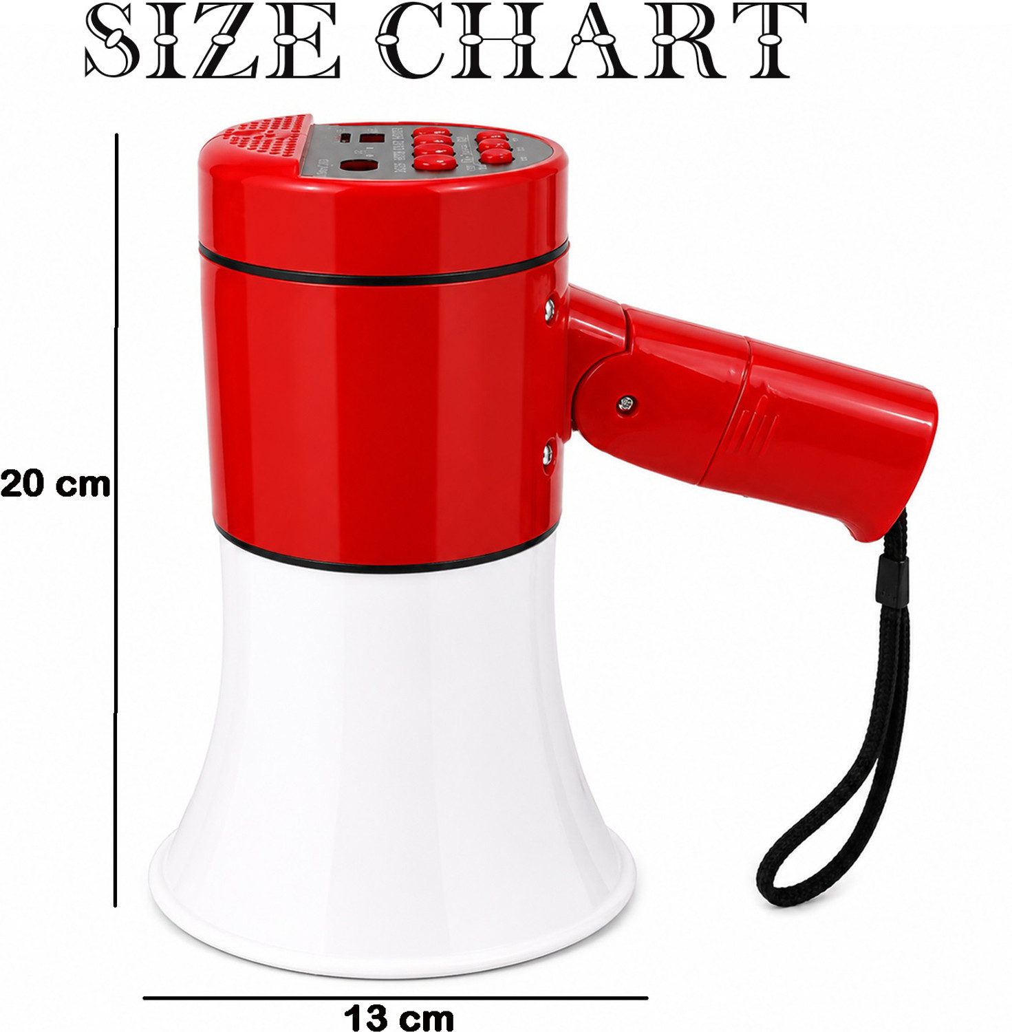Image of RENMAX Portable Horn Portable Rechargeable Bluetooth Megaphone With Multi Voice & USB-127 Outdoor, Indoor PA System