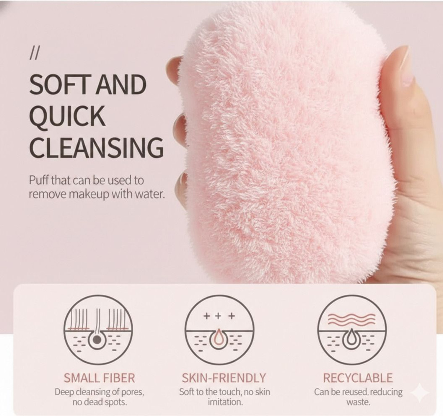 Image of TBC Reusable Multi-functional Makeup Removal Facial Cleansing Pads (Pack of 2)