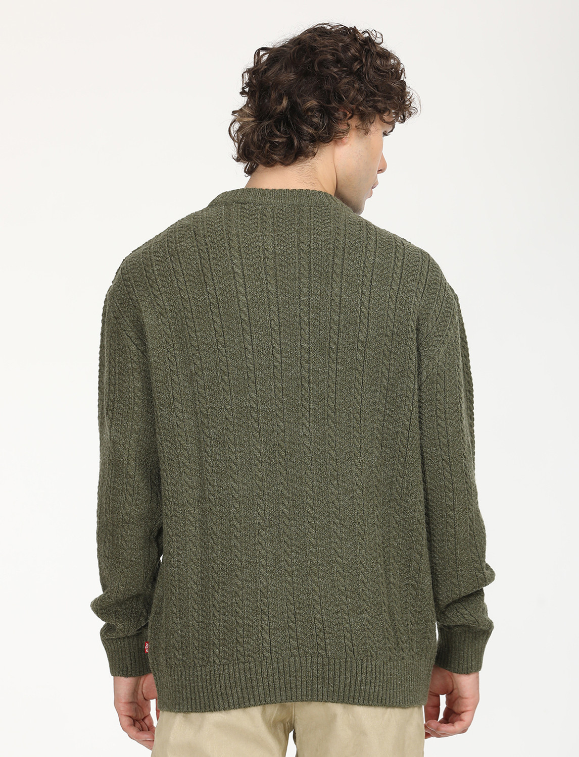 Image of LEVI'S Round Neck Solid Men Pullover
