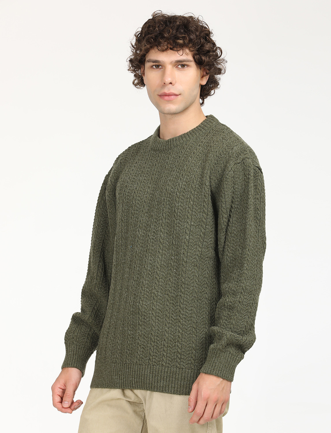 Image of LEVI'S Round Neck Solid Men Pullover