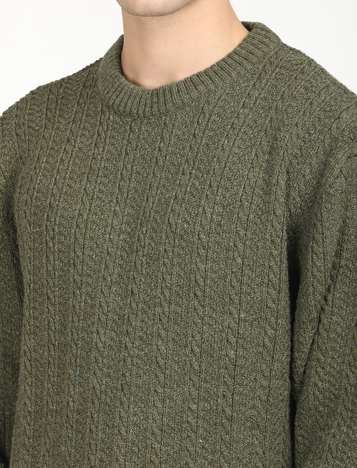 Image of LEVI'S Round Neck Solid Men Pullover