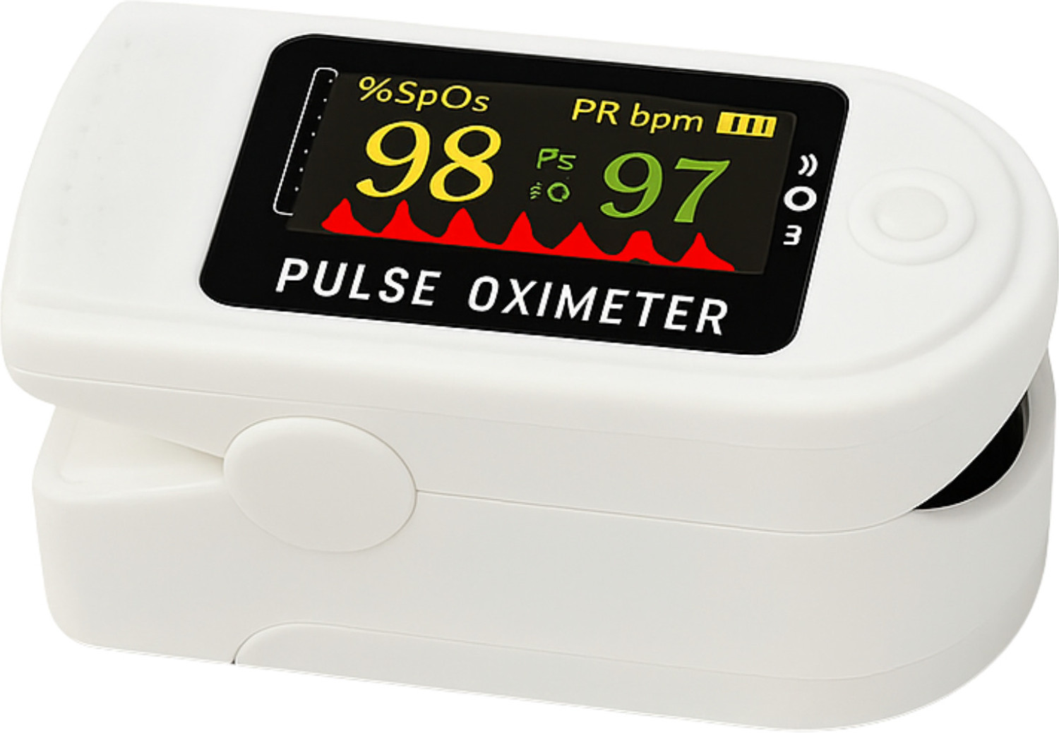 Image of curecheck White 303 Fingertip Pulse Oximeter for adults kids|Blood Oxygen Saturation Pulse Oximeter