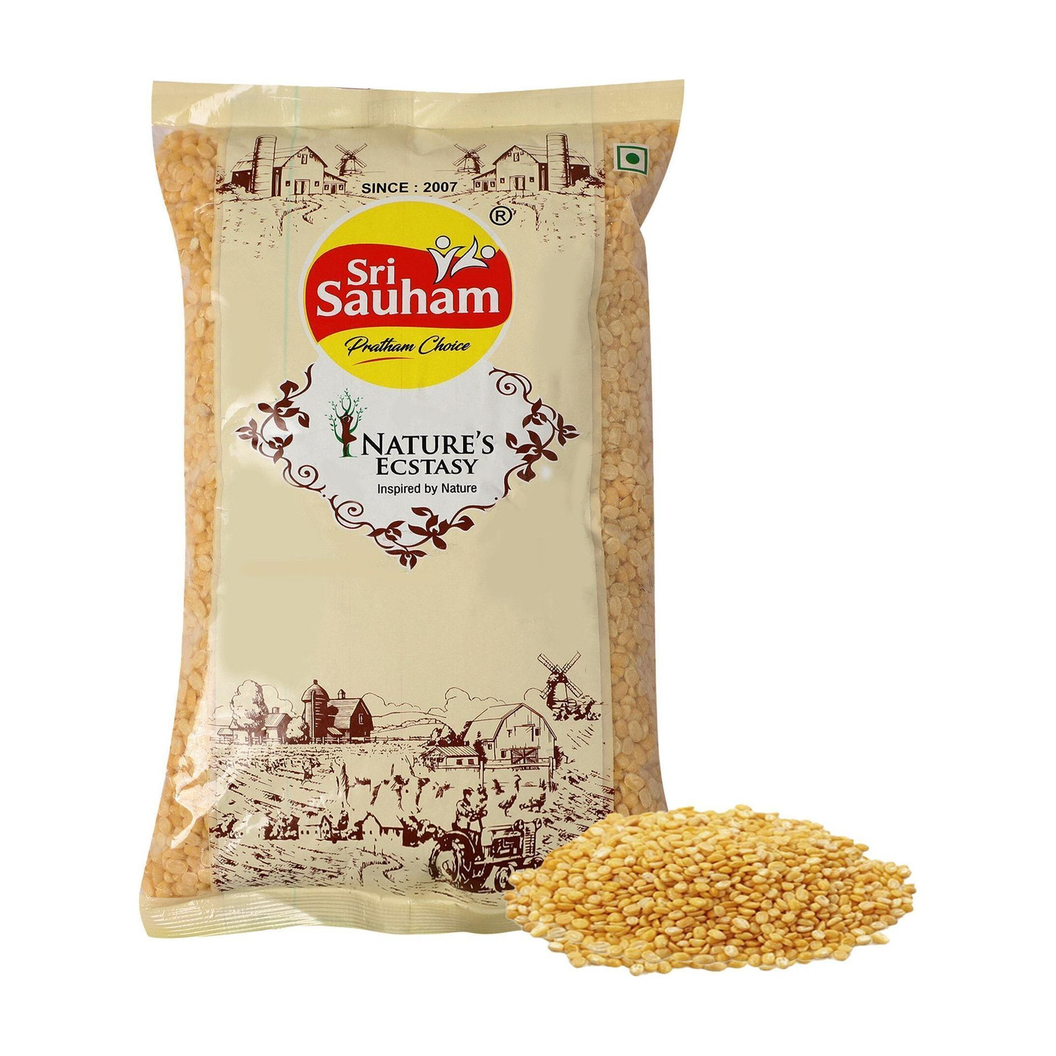 Image of Sri Sauham Unpolished Yellow Moong Dal (Split)