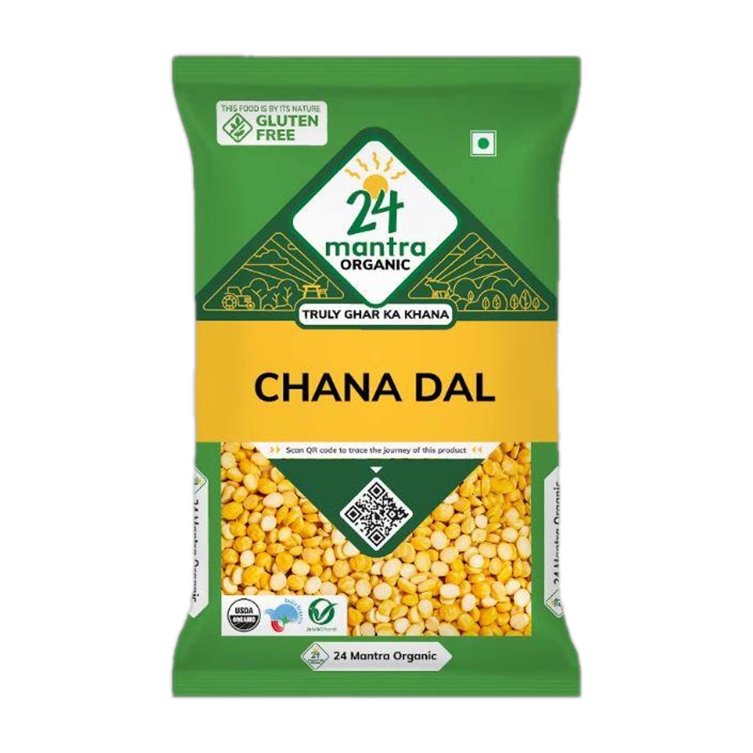 24 Mantra Organic Unpolished Chana Dal (Split)