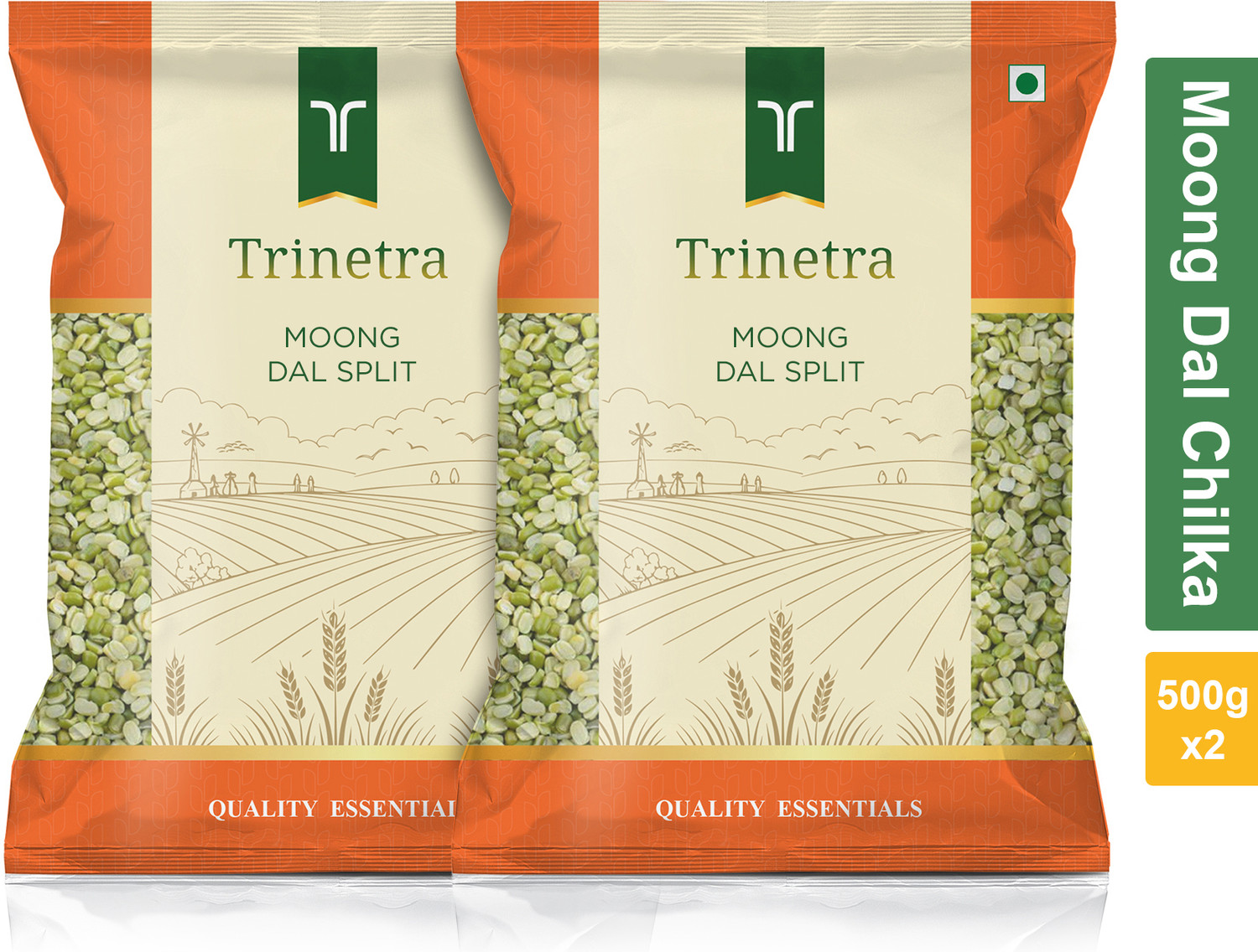 Image of Trinetra Unpolished Green Moong Dal (Split)