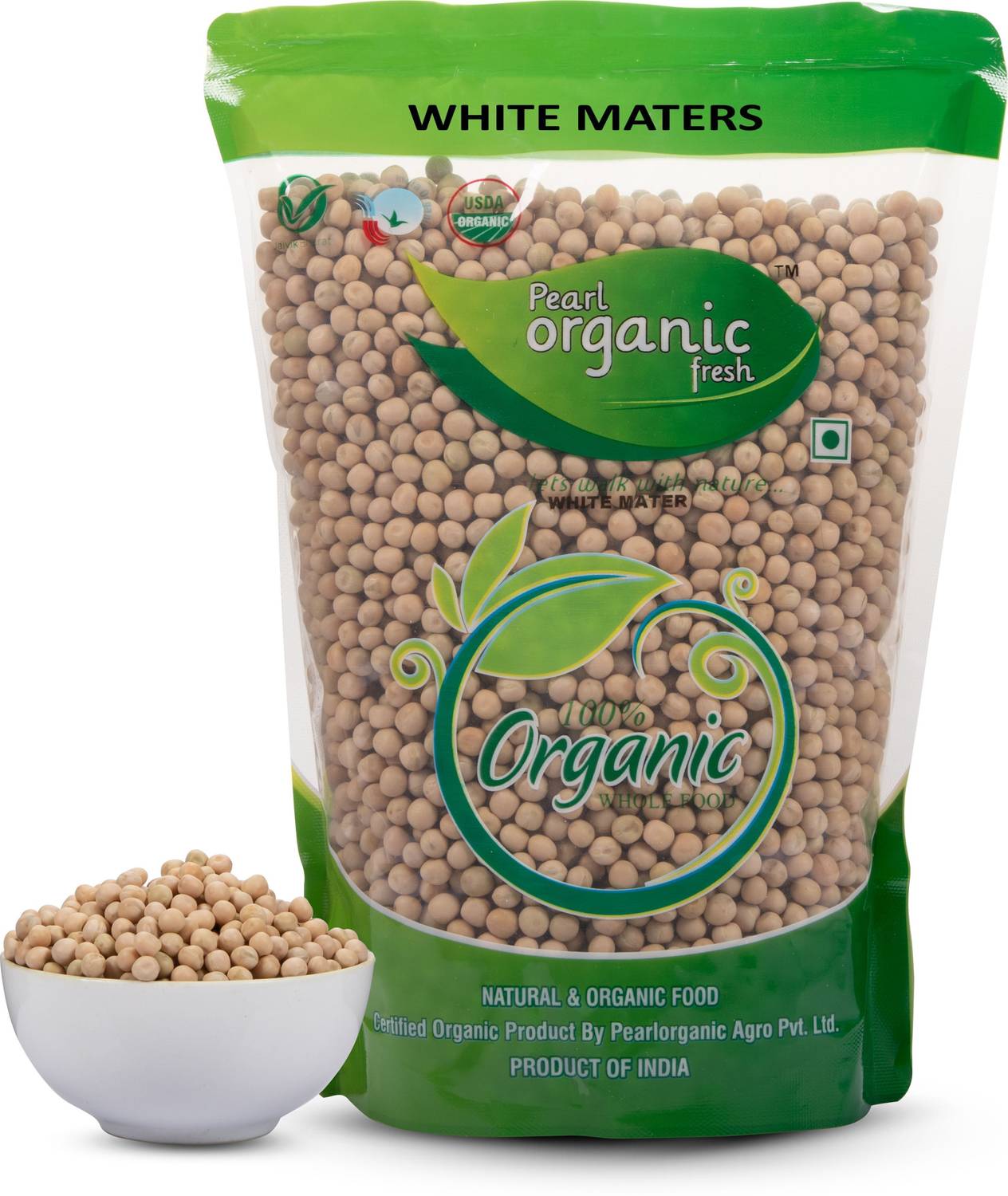 Pearl Organic Fresh Matar Dal (Whole) (1000 g)