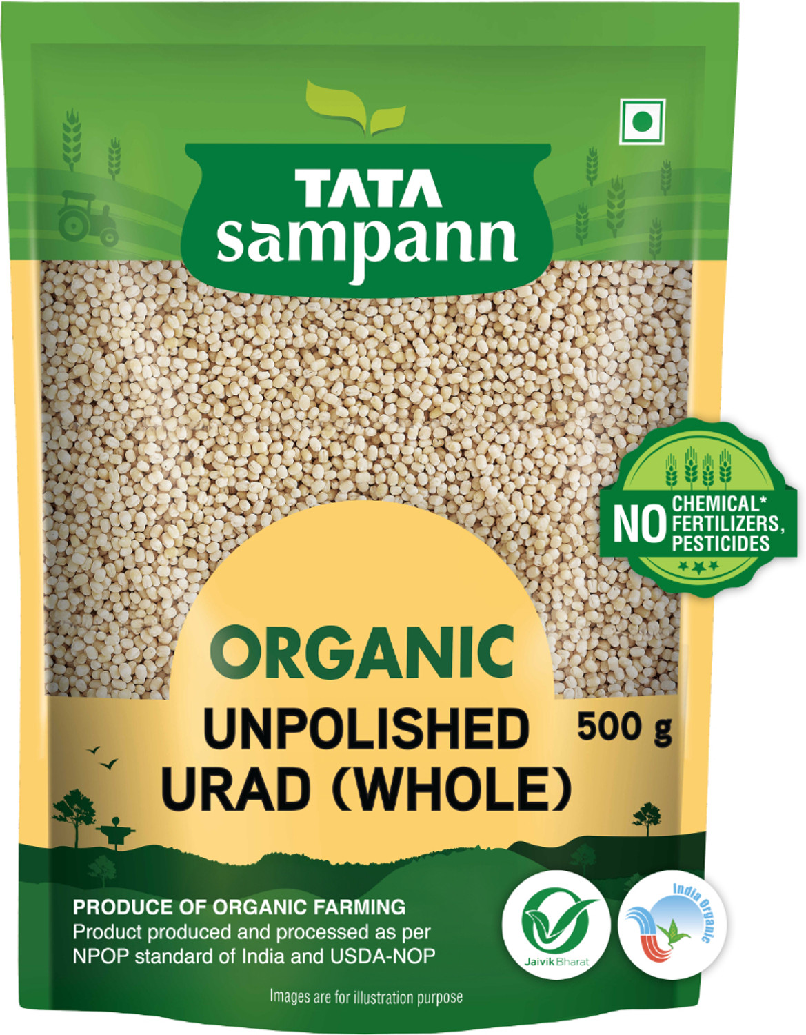 Image of Tata Sampann Unpolished Urad Dal (Whole)