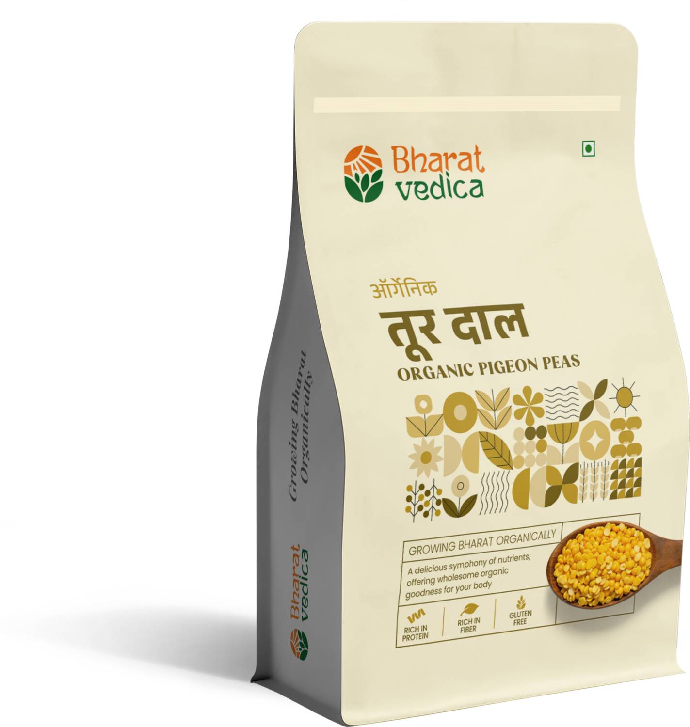 Bharat Vedica Organic Unpolished Toor/Arhar Dal
