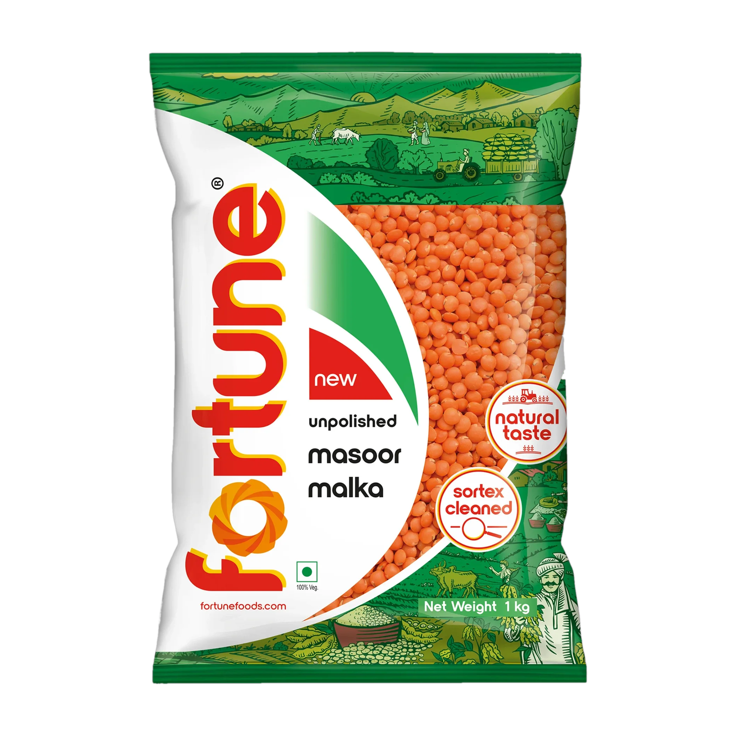 Image of FORTUNE Unpolished Red Masoor Dal (Whole)