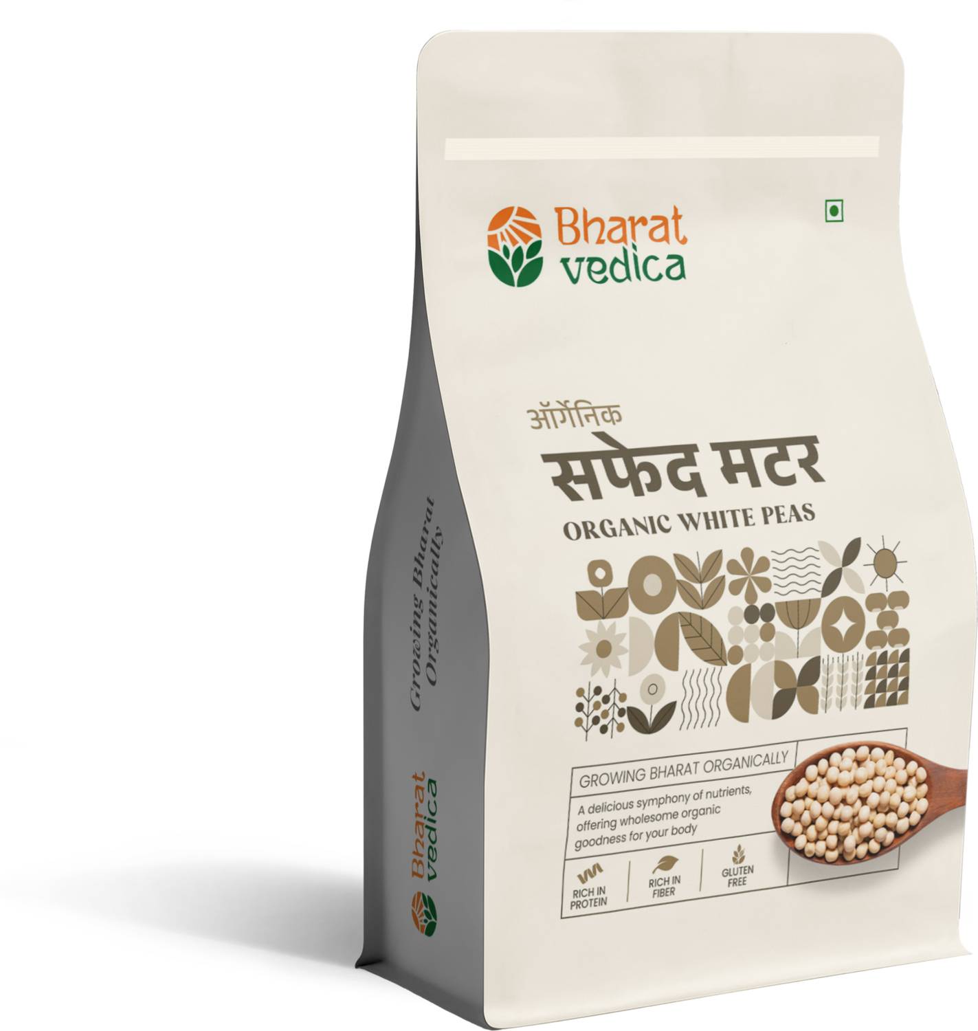 Bharat Vedica Organic Unpolished Matar Dal