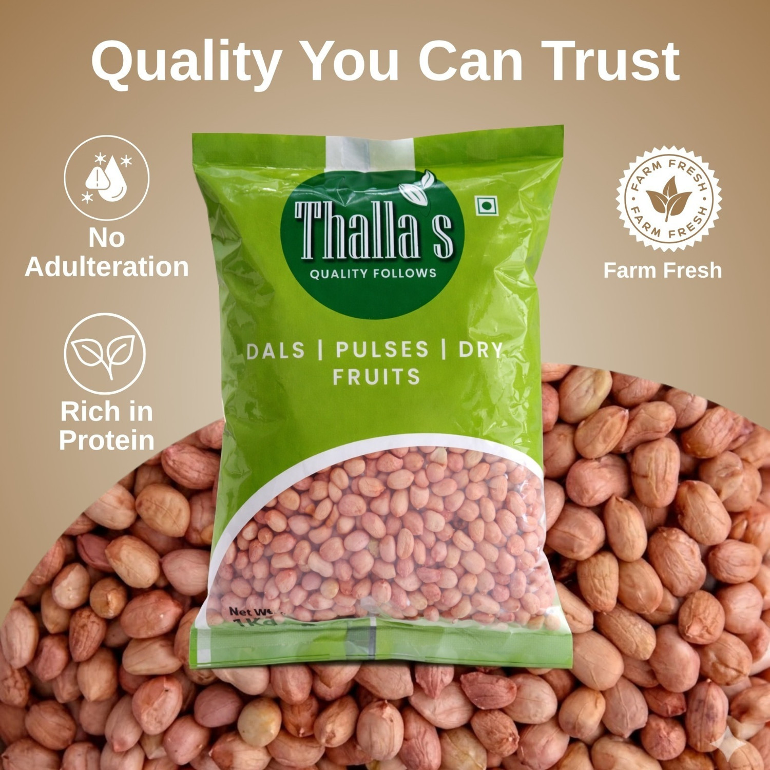 Image of Thallas Unpolished Peanut (1 kg)