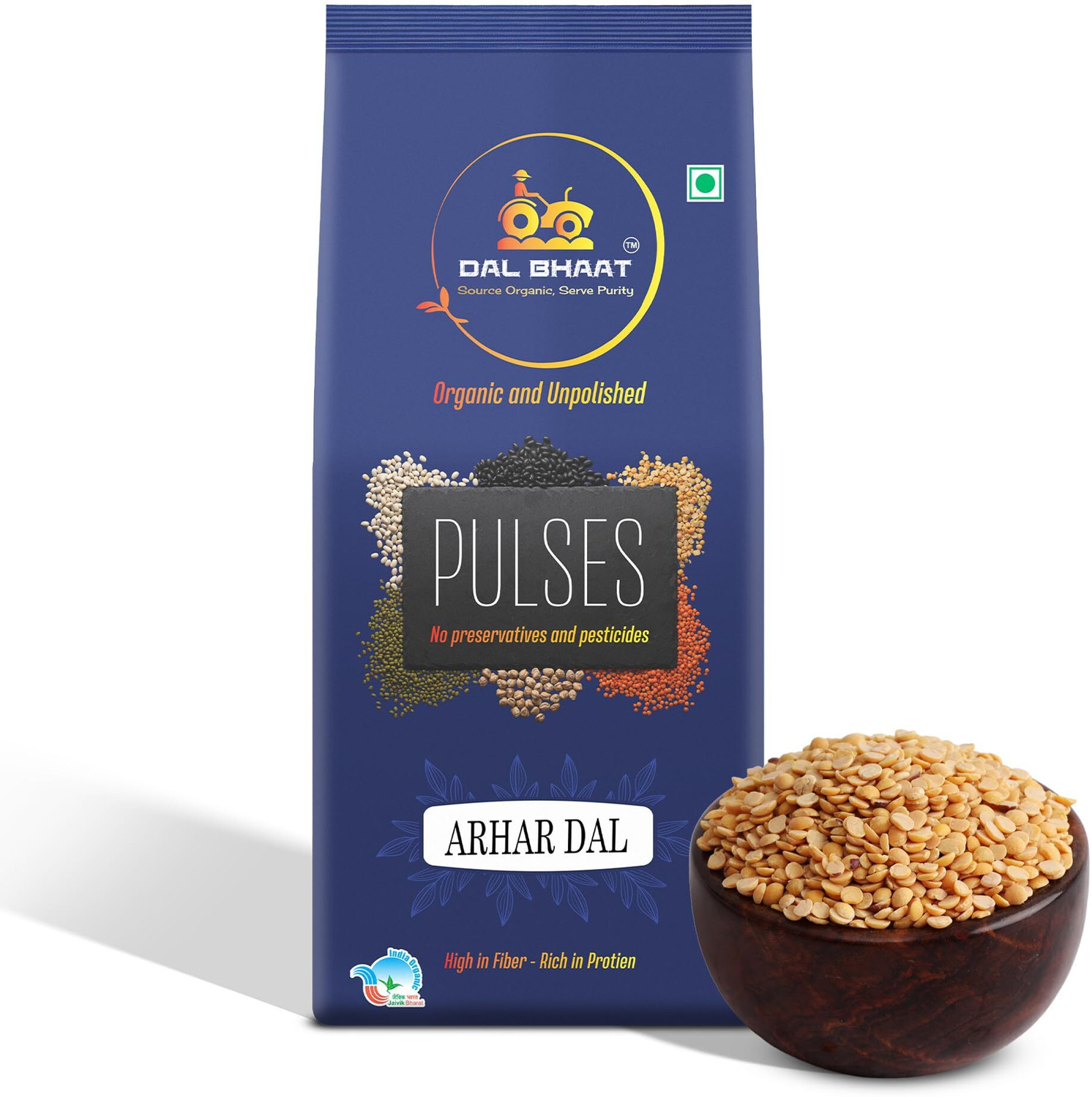 Image of Dal Bhaat Organic Unpolished Toor /Arhar Dal
