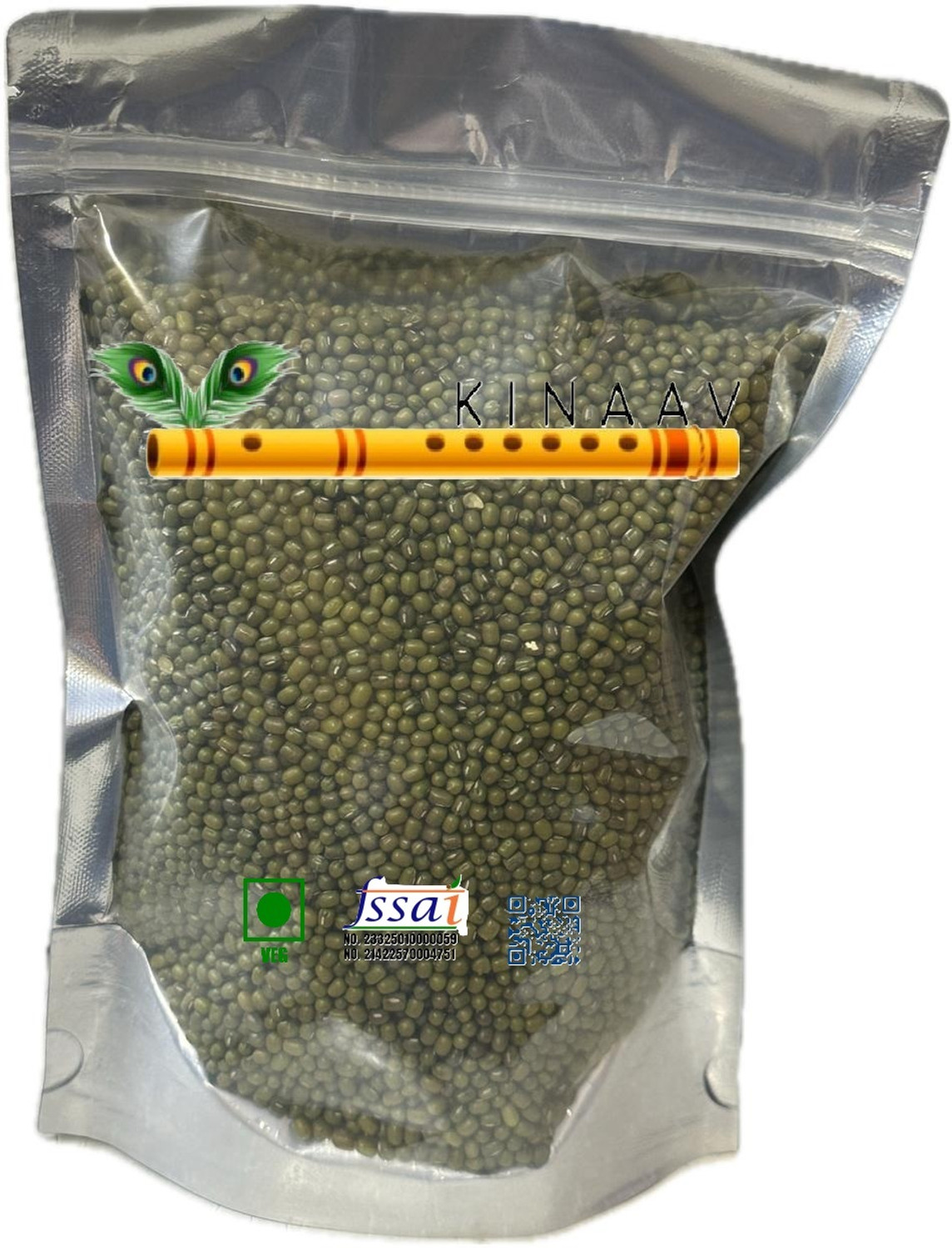 Image of KINAAV Unpolished Green Moong Dal (Whole)