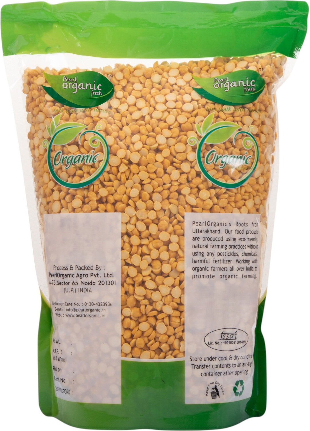 Image of Pearl Organic Fresh Unpolished Yellow Chana Dal (Split)