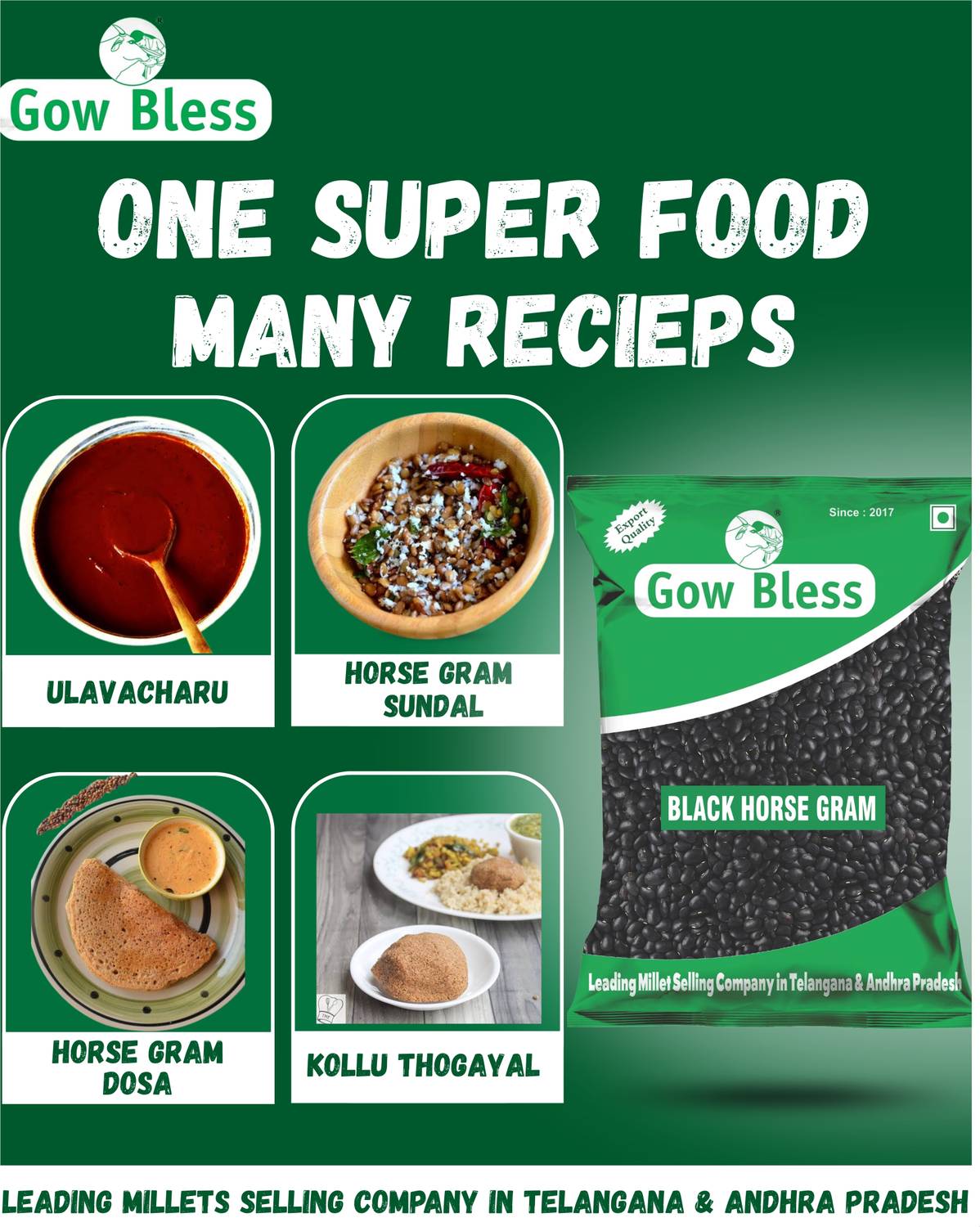 Gow Bless Organic Unpolished Horse Gram - Image 3