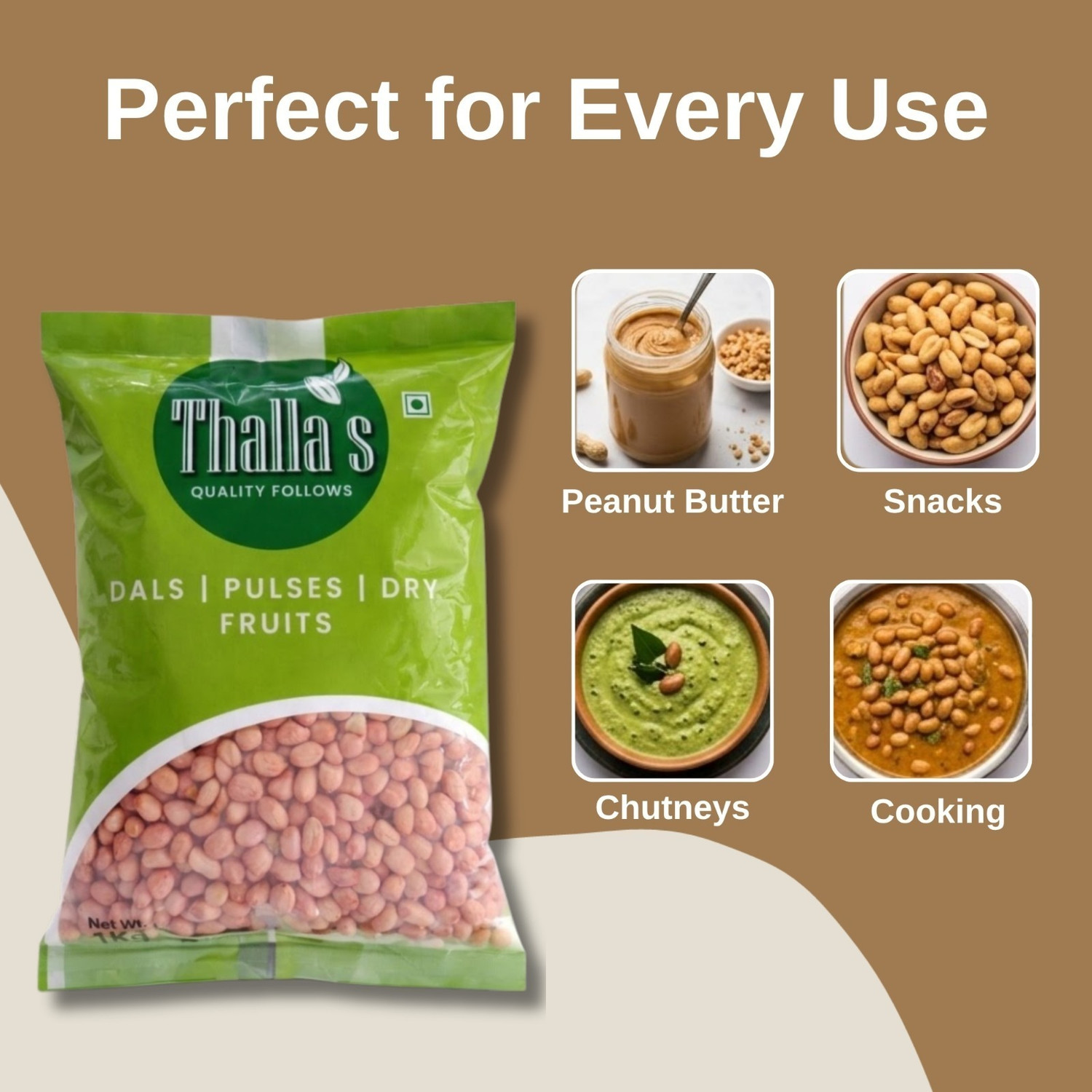 Image of Thallas Unpolished Peanut (1 kg)