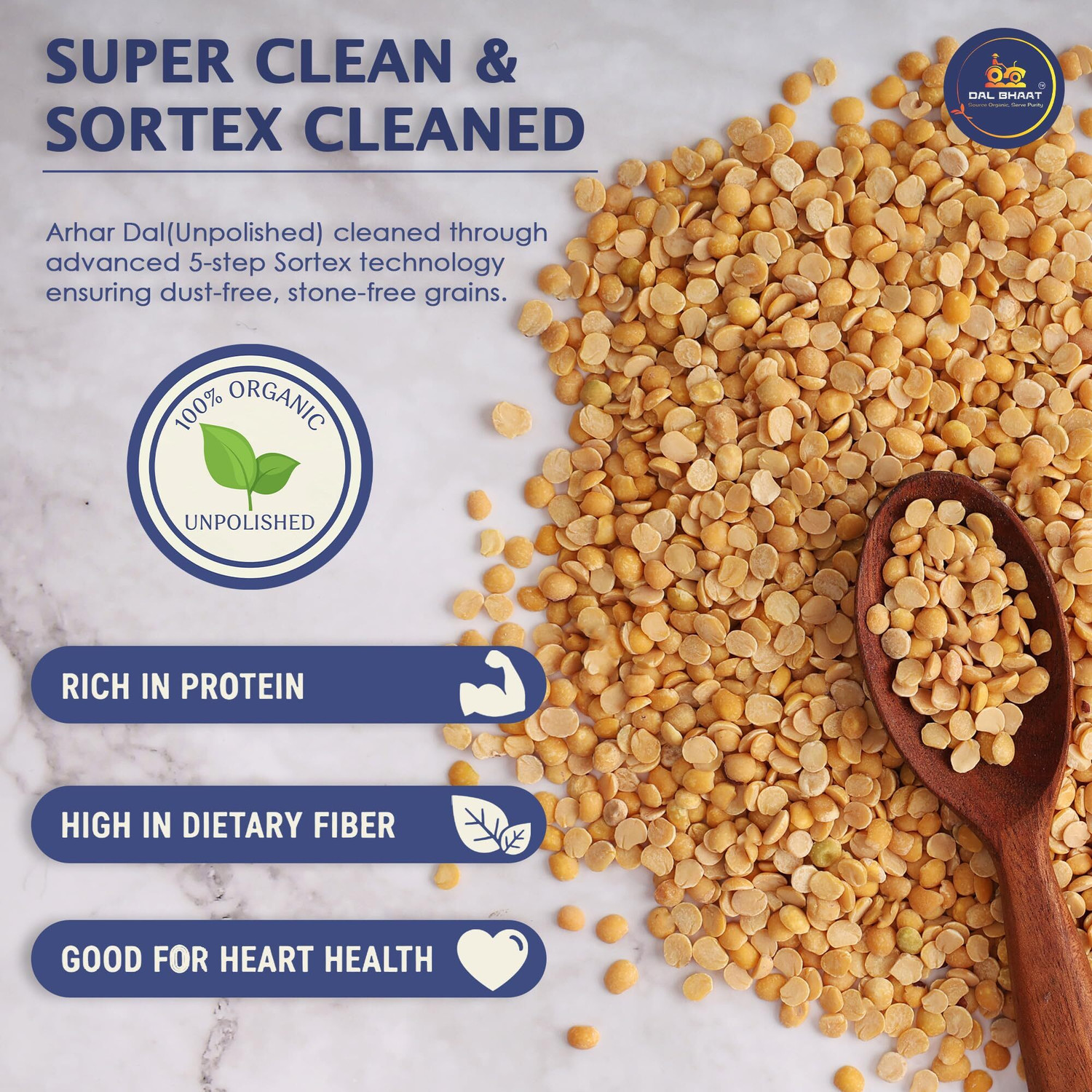 Image of Dal Bhaat Organic Unpolished Toor /Arhar Dal