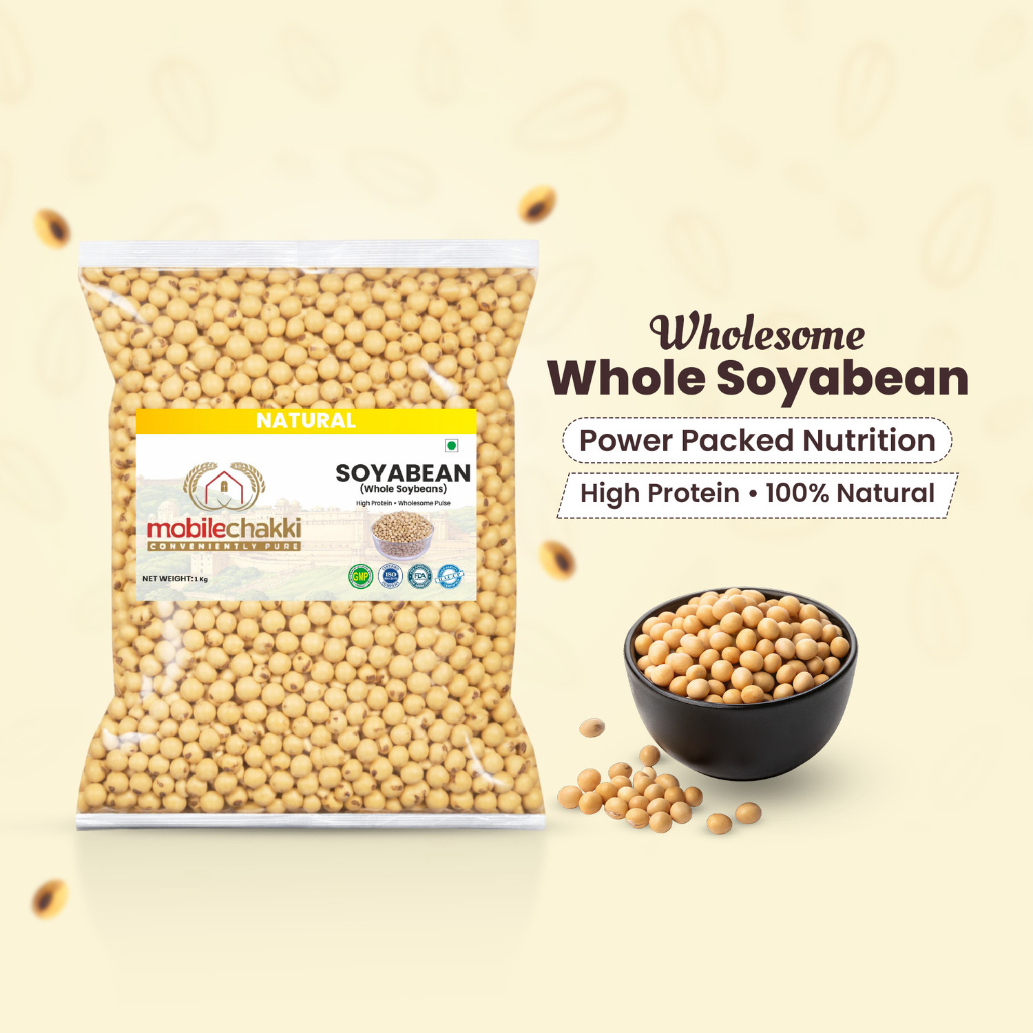 Image of MOBILE CHAKKI Unpolished Soya Bean