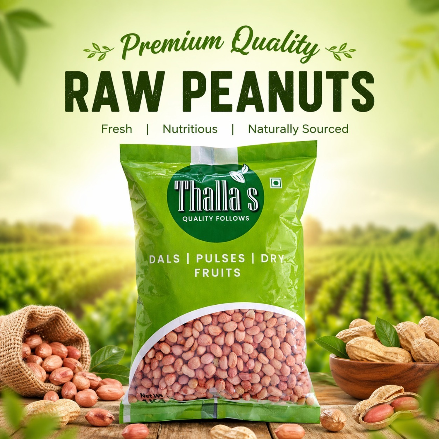 Image of Thallas Unpolished Peanut (1 kg)