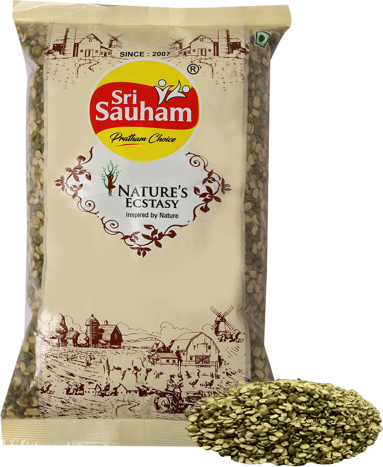 Image of Sri Sauham Unpolished Green Moong Dal