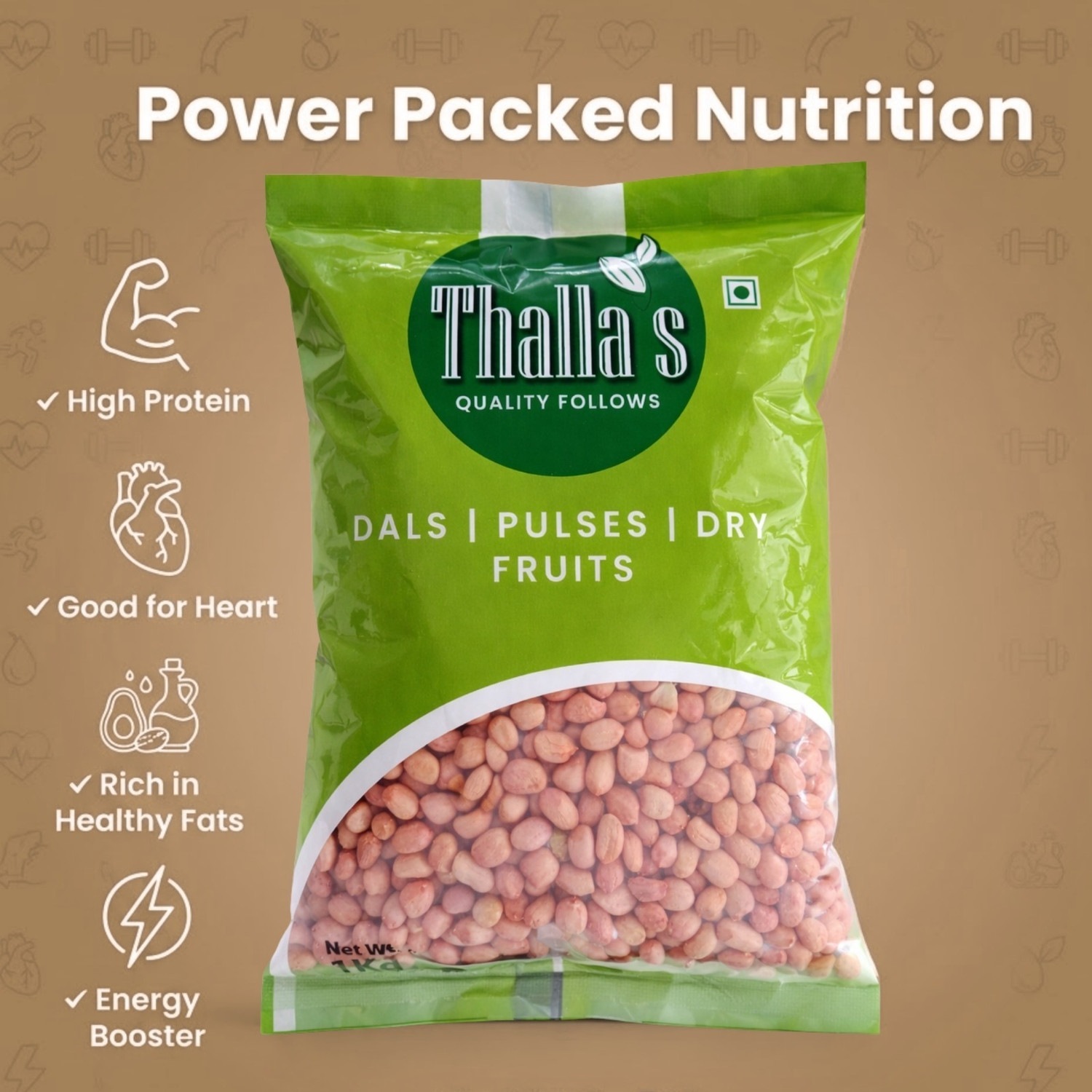 Image of Thallas Unpolished Peanut (1 kg)