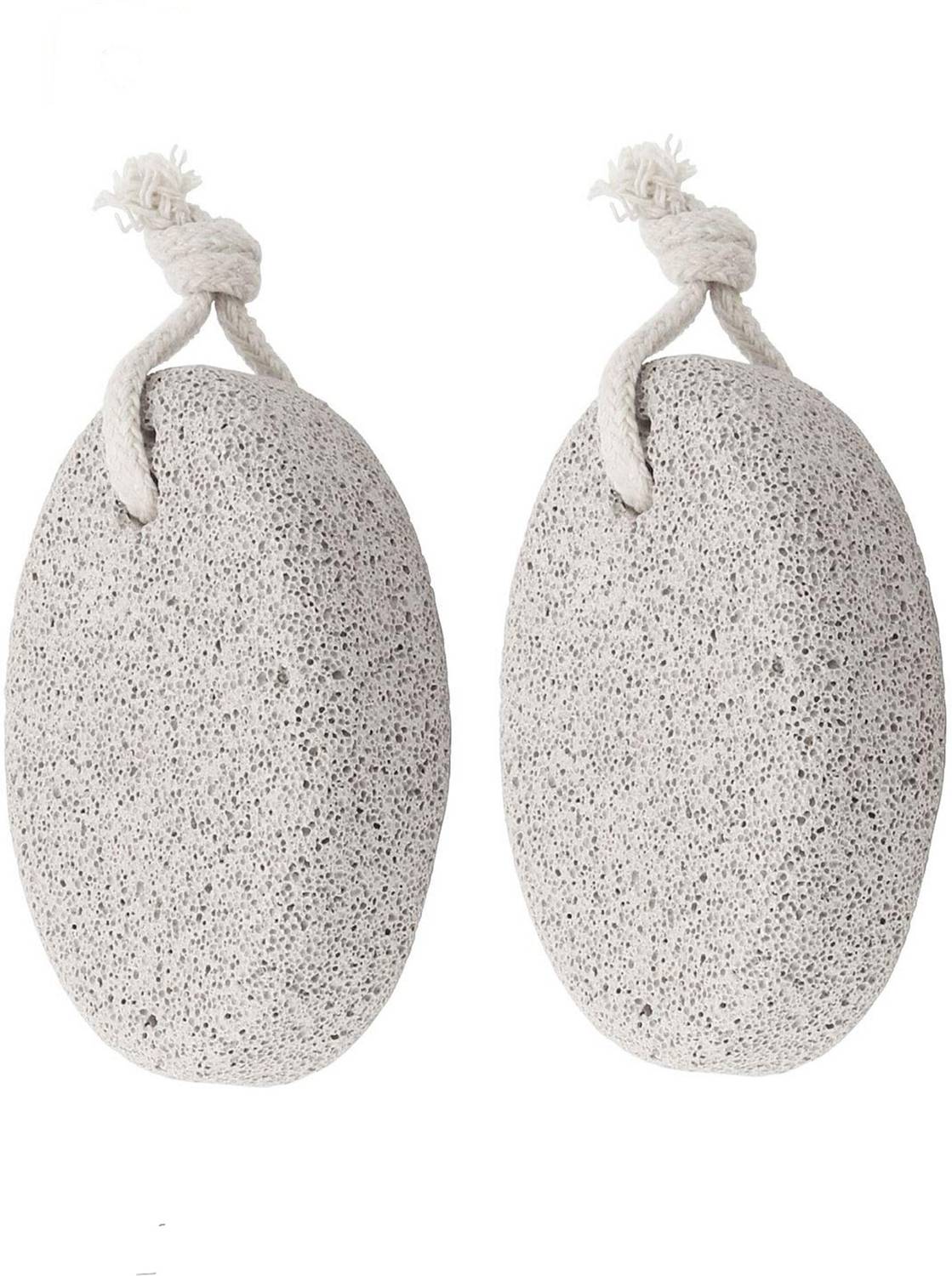 Arsh Variety Store Ovel Shaped Pedicure Pumice Stone Scrubber White With Rope For Foot Combo