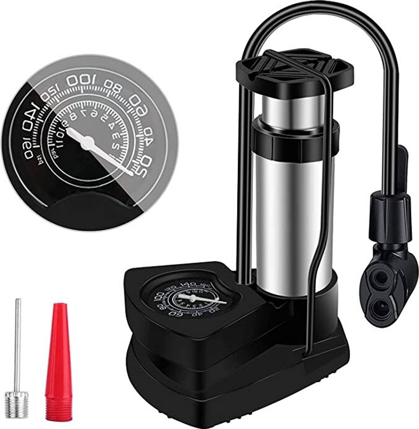 Bellveen High Pressure Foot Air Pump for Cars, Bicycle, Football, Cycle Pump, Black Motorcycle, Volleyball Pump, Car, Bicycle Pump
