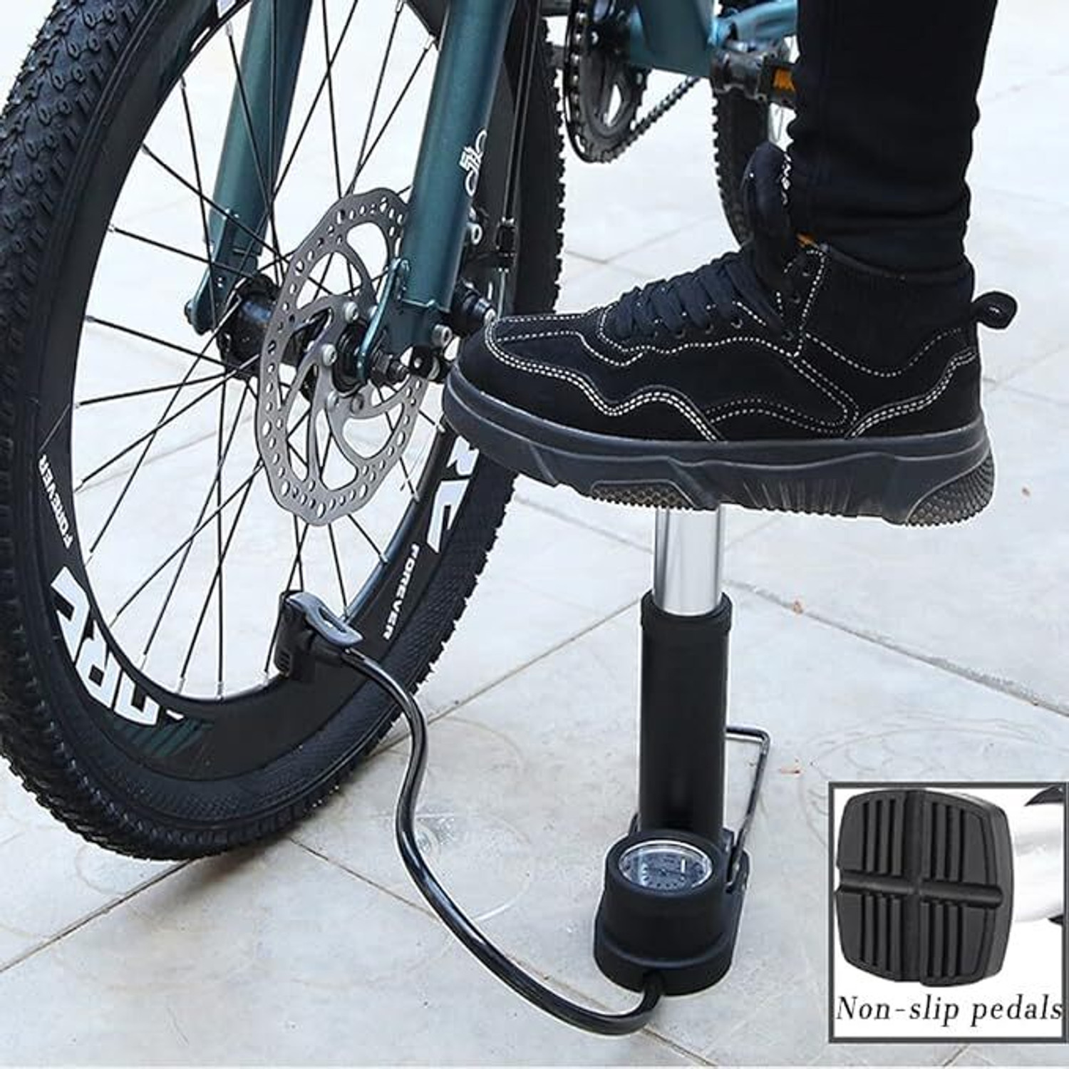Image of Vinsera Foot pump Ball, Balloon, Basketball Pump, Car, Football Pump, Motorcycle, Bicycle Pump (Black)